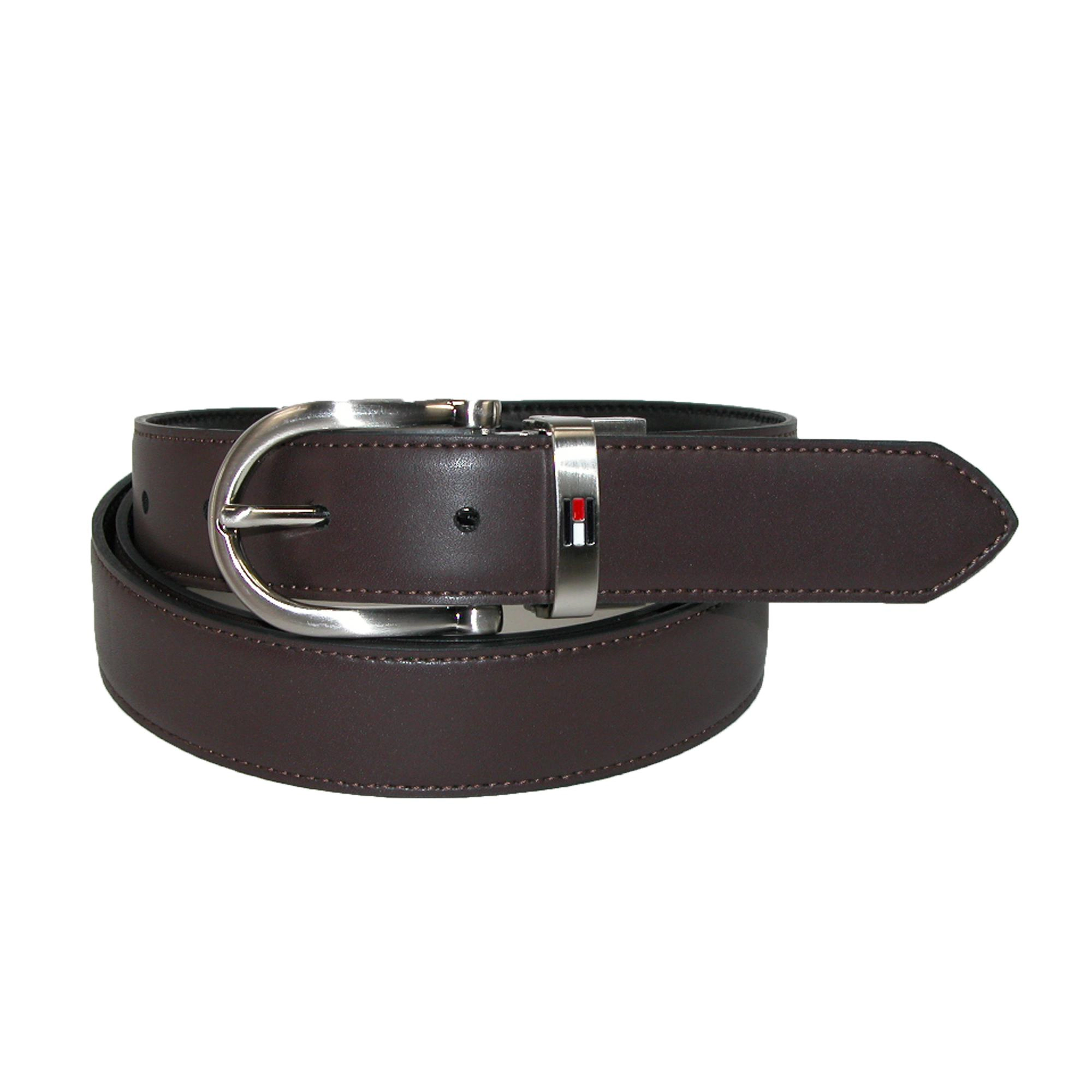 Tommy Hilfiger Men's Reversible 1-inch Leather Belt and Buckles Gift Set