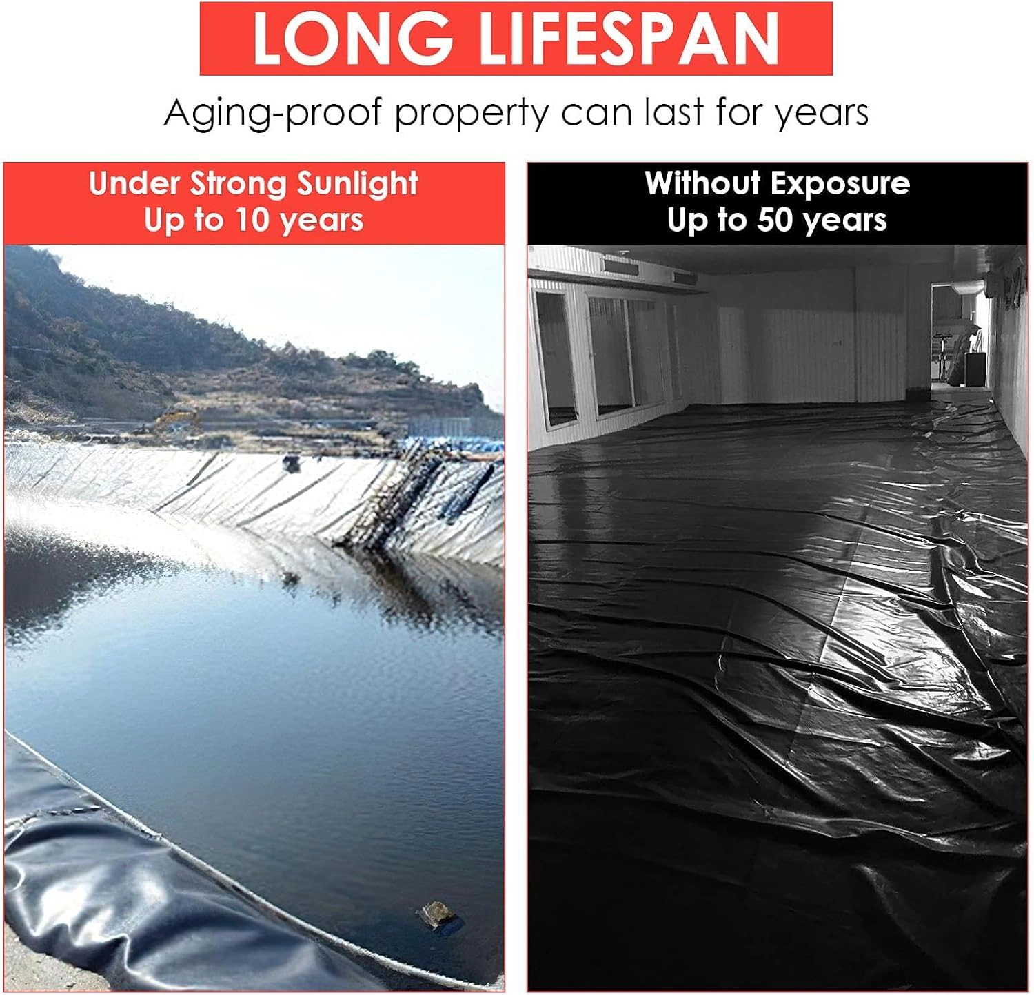 Enjyam Heavy-Duty LLDPE Pond Liner 20x25 FT 20 Mil, UV Resistant Waterproof for Koi Pond, Waterfall, Garden