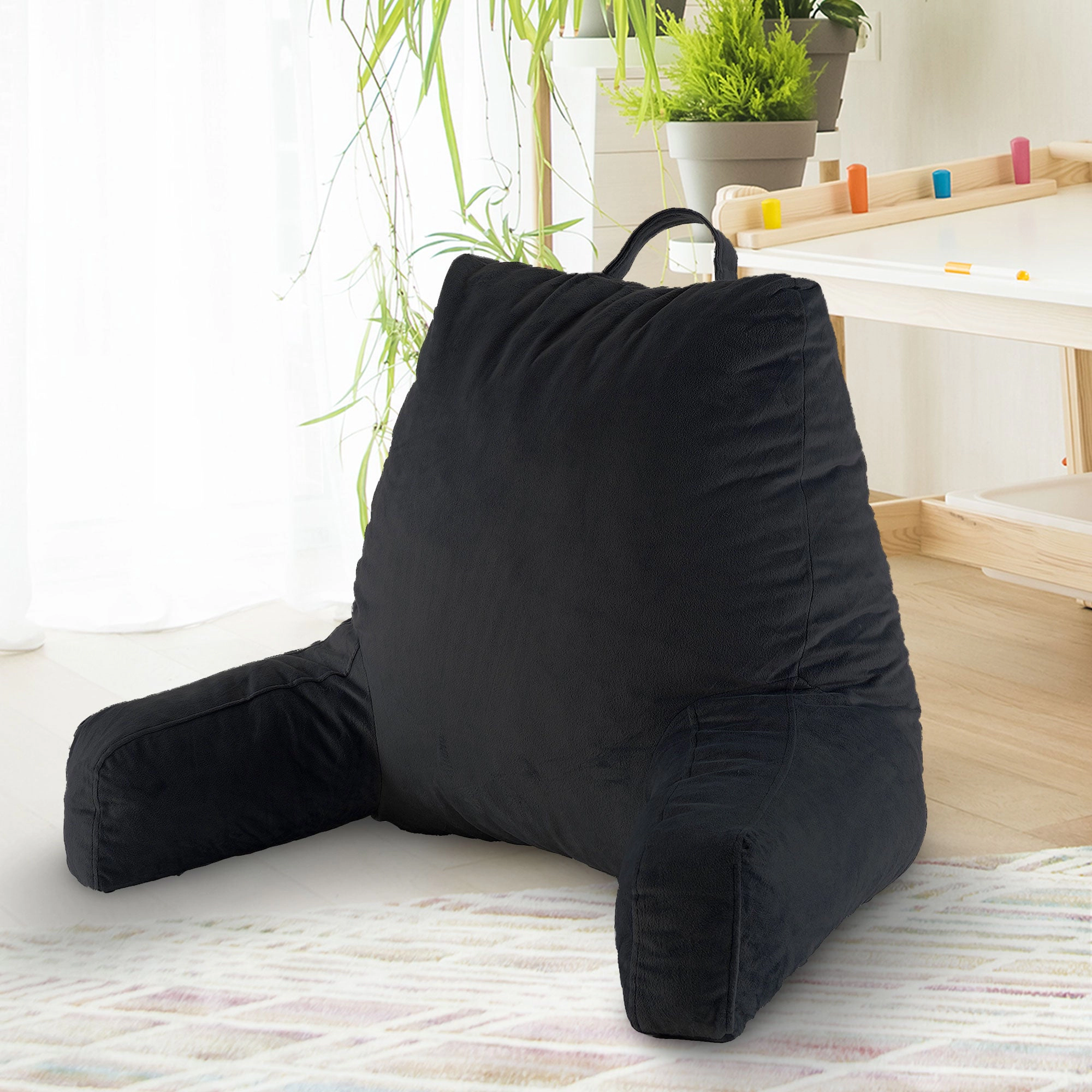 Cheer Collection Small Backrest Reading Pillow, Plush Fiber Filled TV Pillow