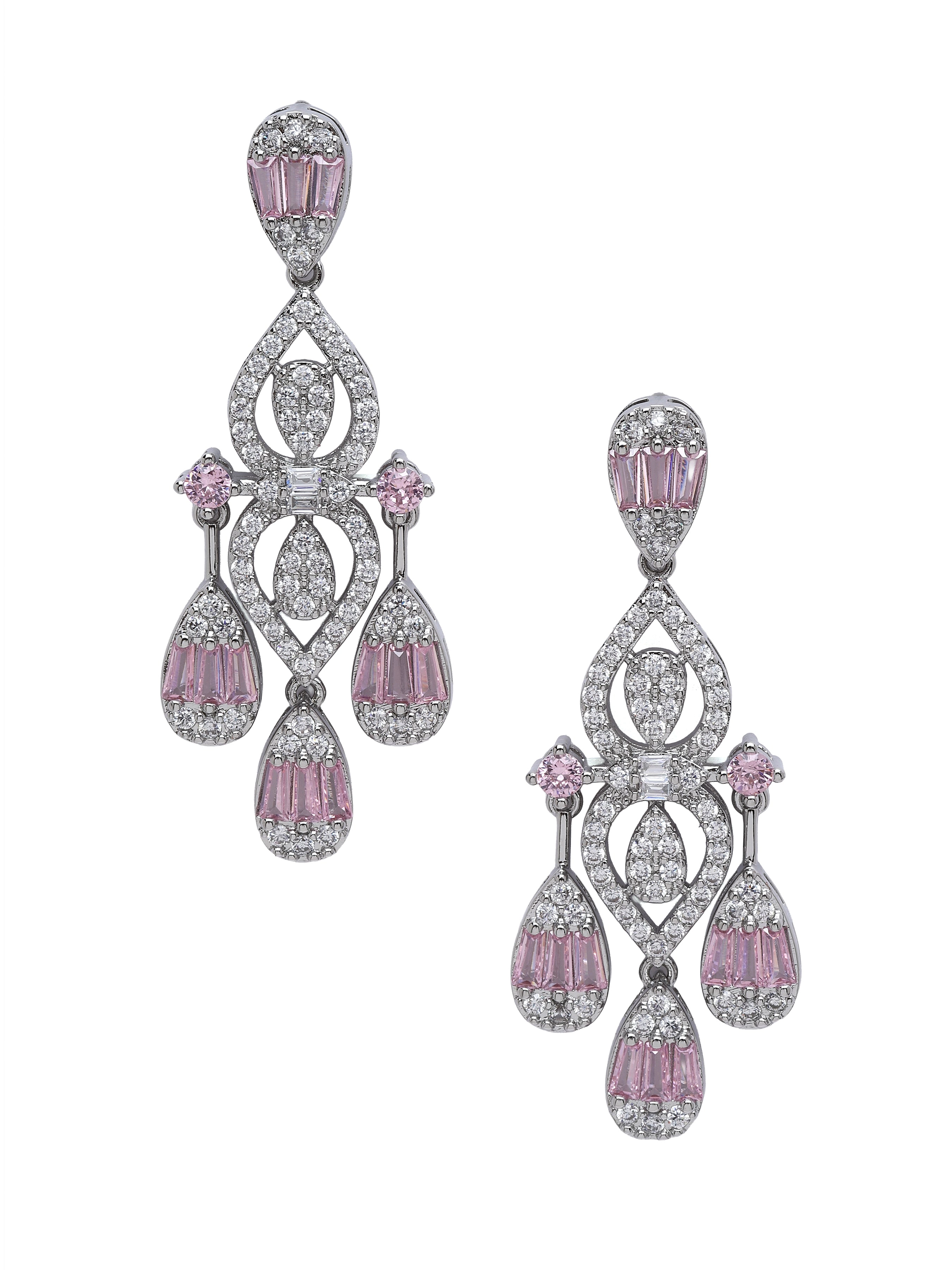 AGP PARIS Womens Geometric Chandelier Statement Earrings