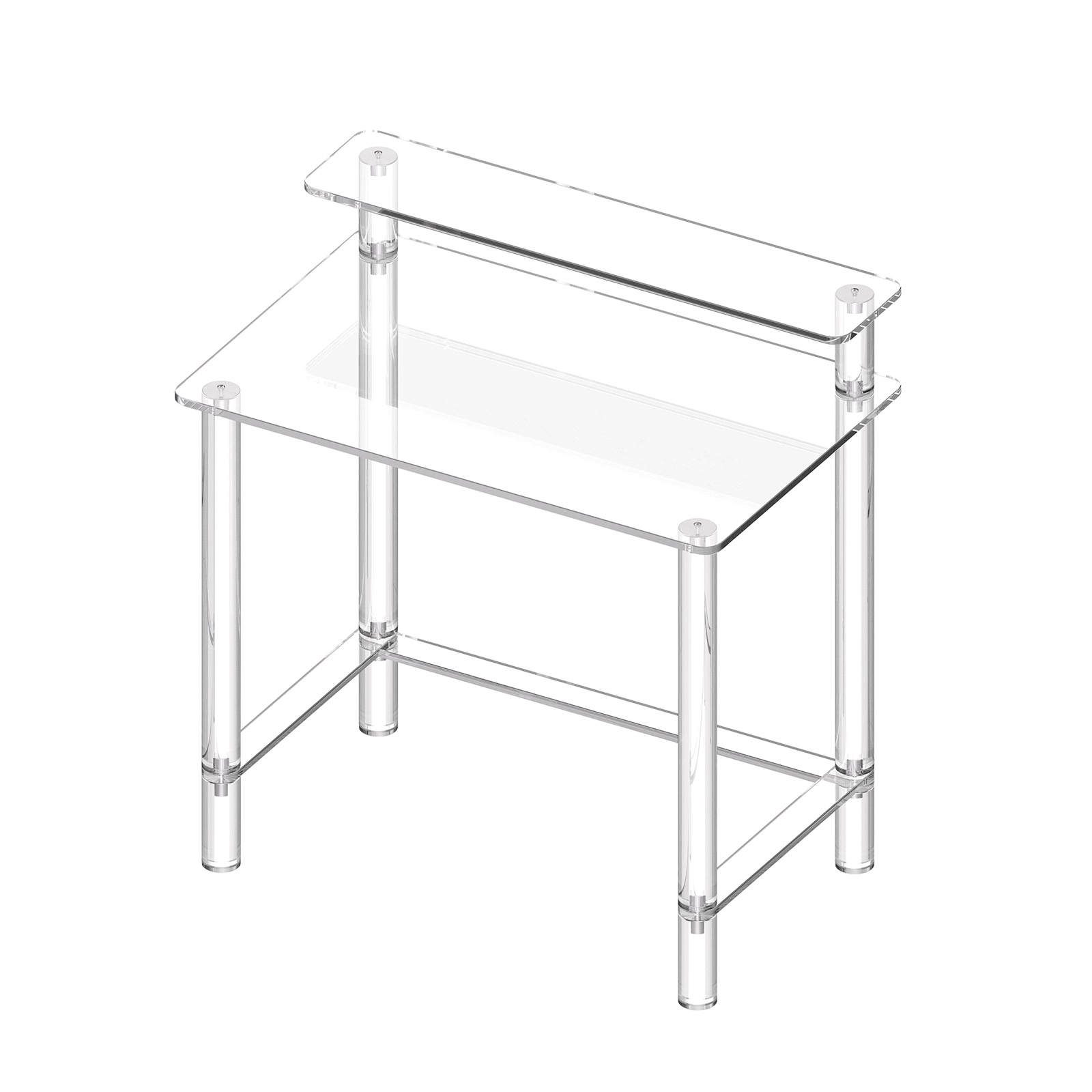 HONGGE Clear Acrylic Side End Table for Modern Desk