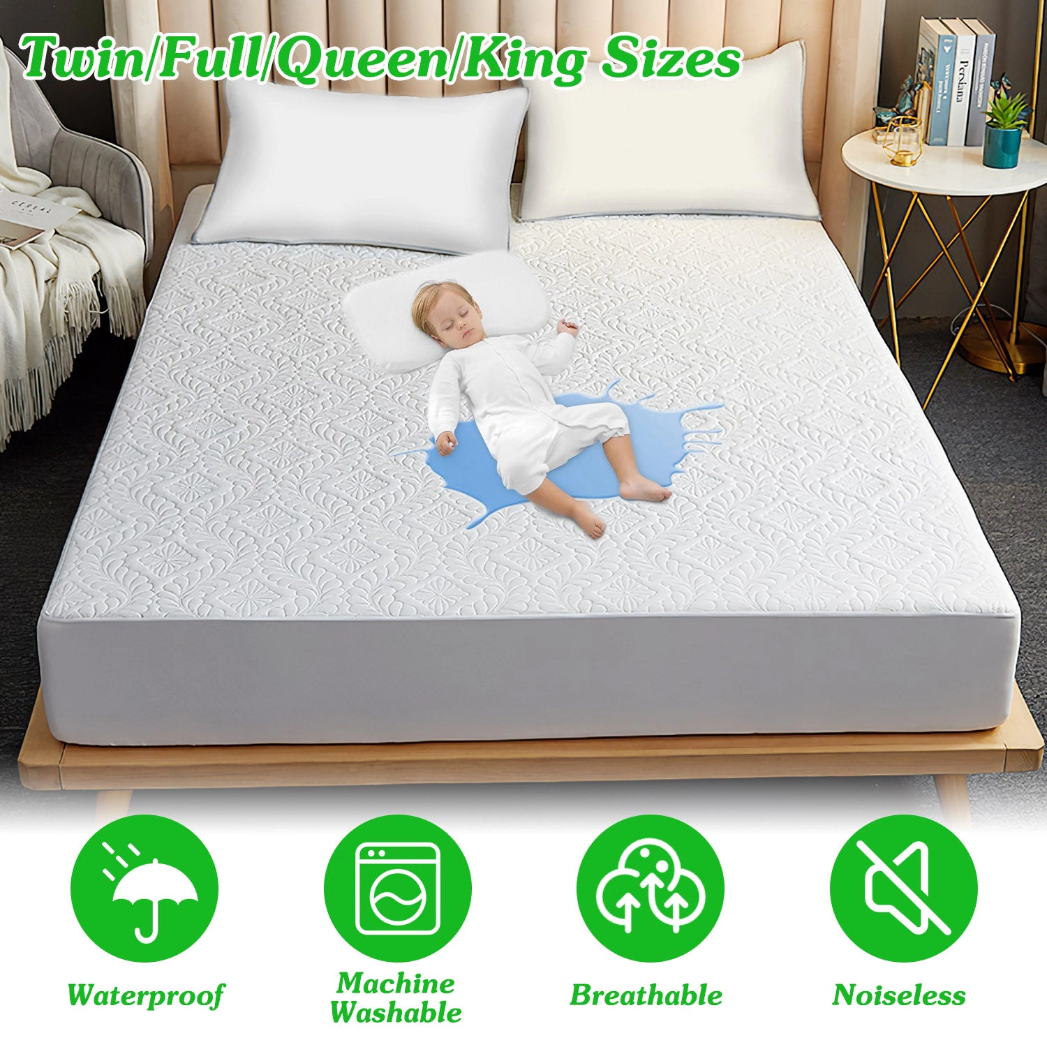 GBruno Waterproof Cotton Mattress Protector