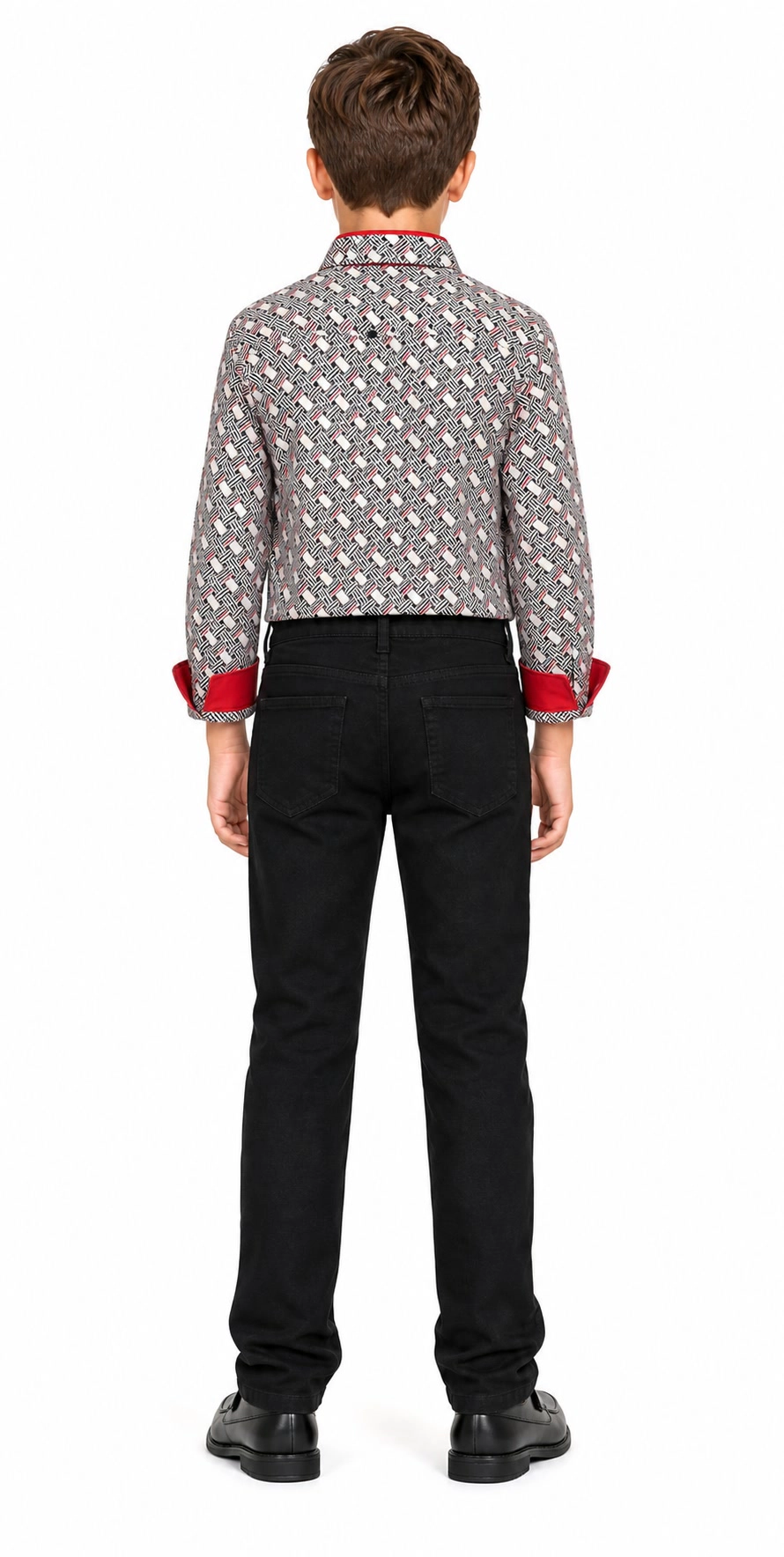 Elie Balleh Boys Slim Fit Print Button-Down Shirt