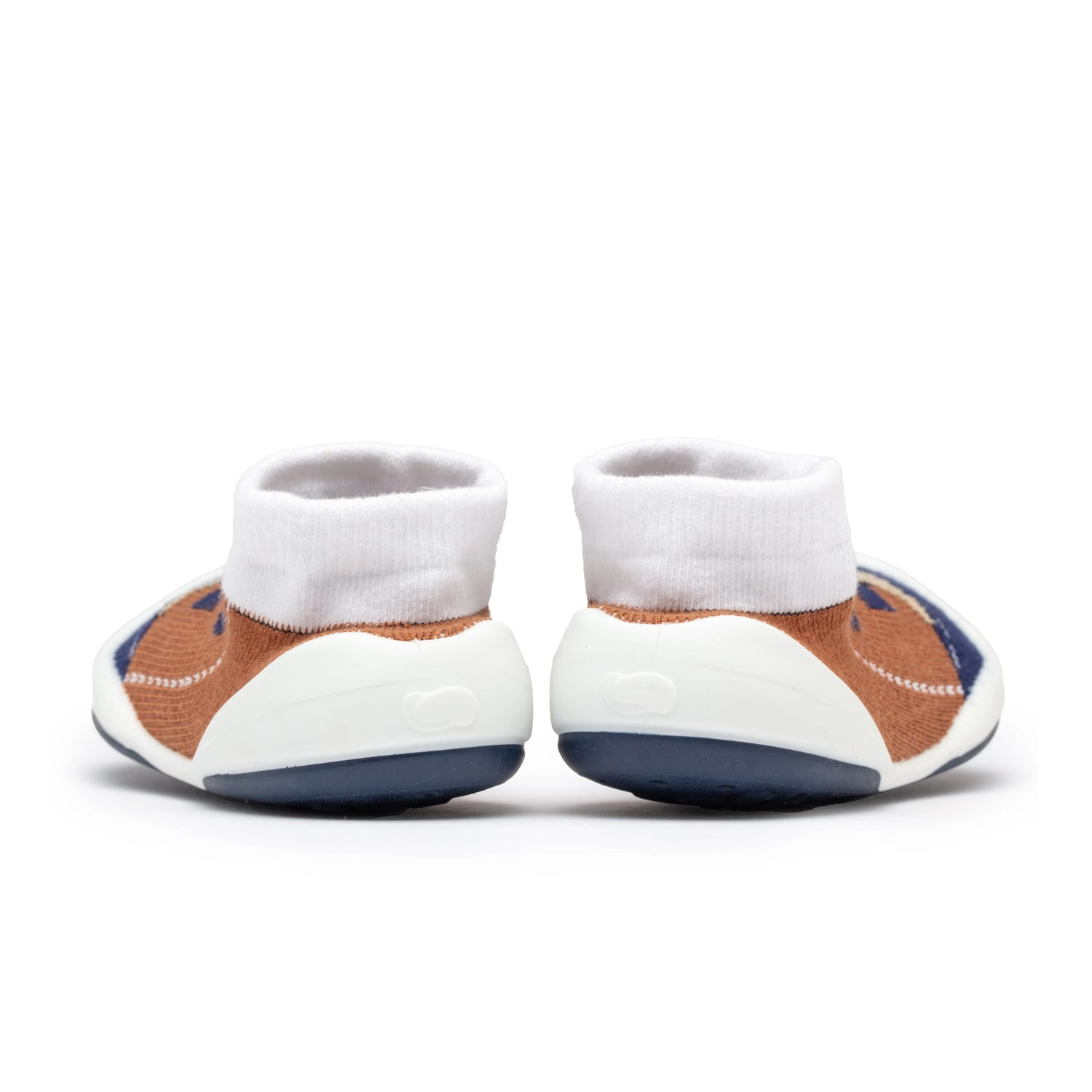 Komuello Toddler Boy First Walk Sock Shoes Walker - Brown