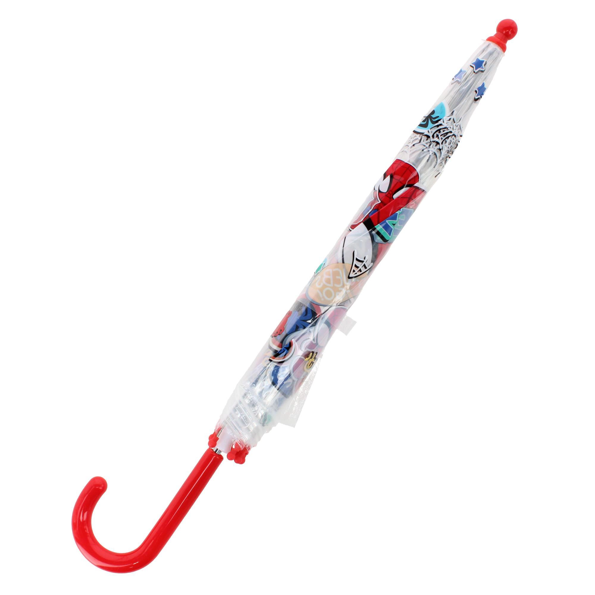 Textiel Trade Kids' Marvel Spidey Transparent Stick Umbrella