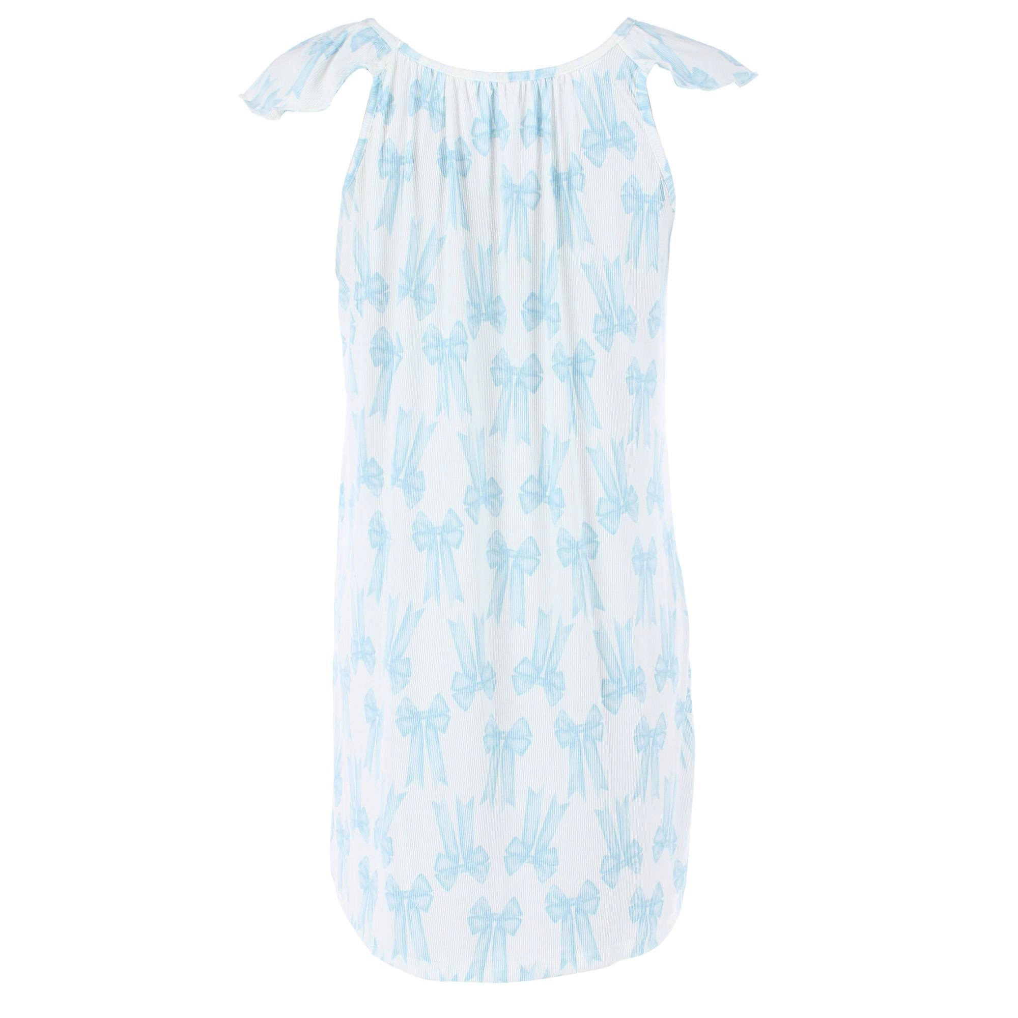 CTM Women's Plus Bow Chemise Night Gown
