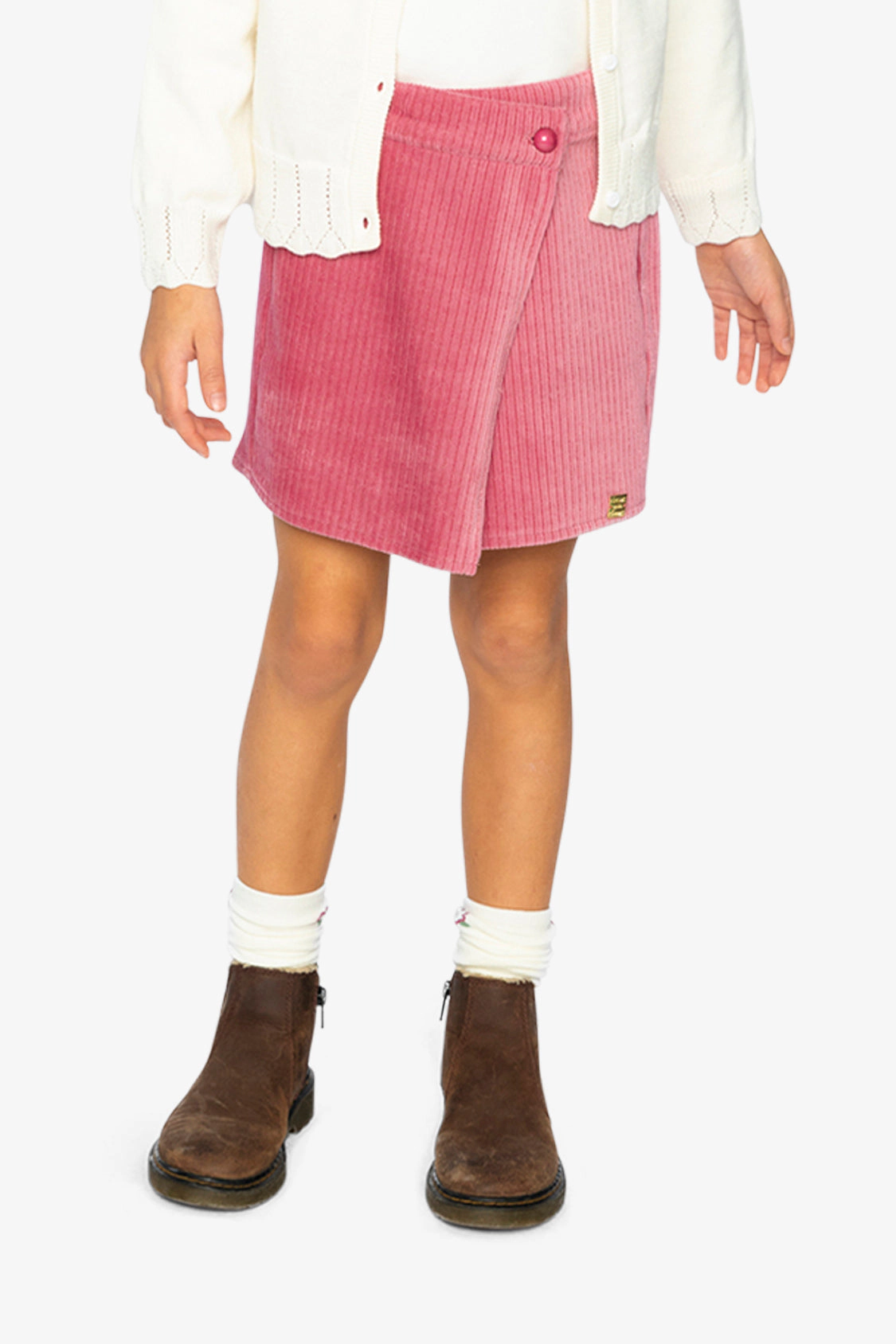 Deux par Girls Corduroy Skort with Built-In Shorts