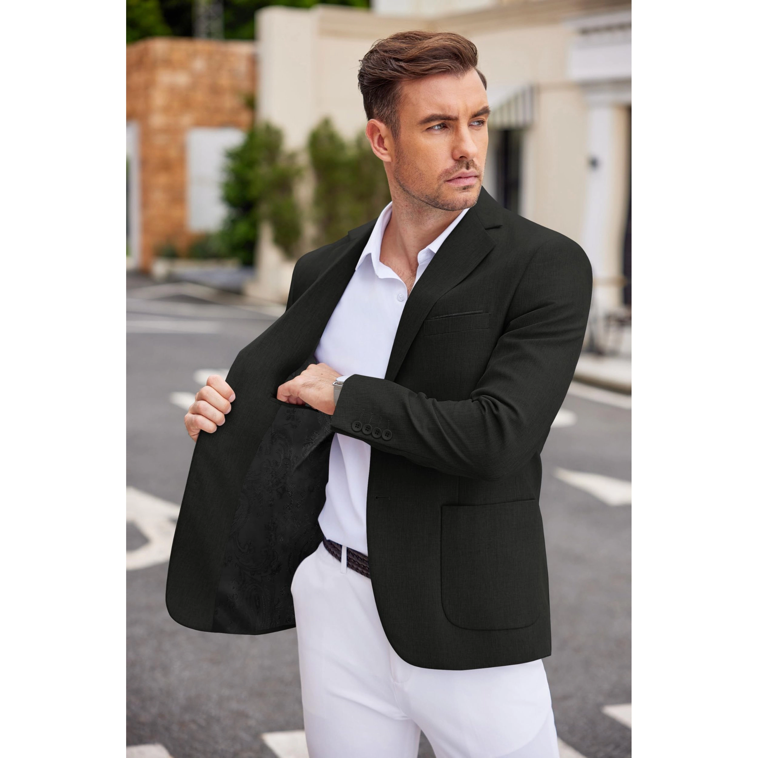 COOFANDY Men's Regular Fit Notch Lapel Casual Blazer Sport Coat Suit Jacket