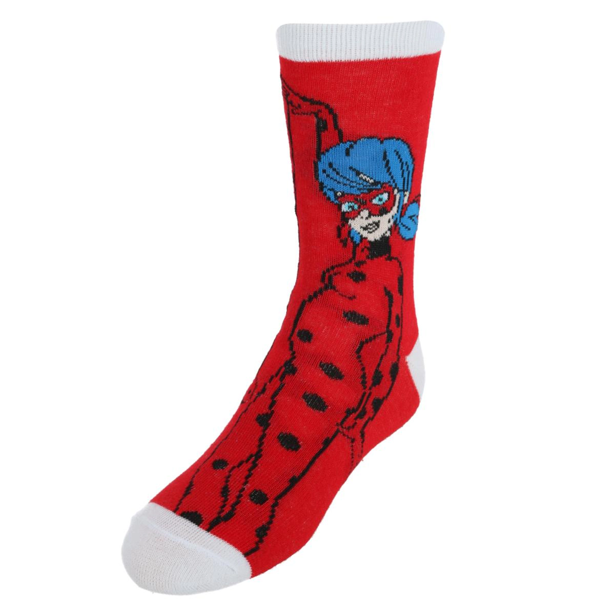 Textiel Trade Kids Disney Miraculous Ladybug & Cat Noir Crew Socks (4 Pack)