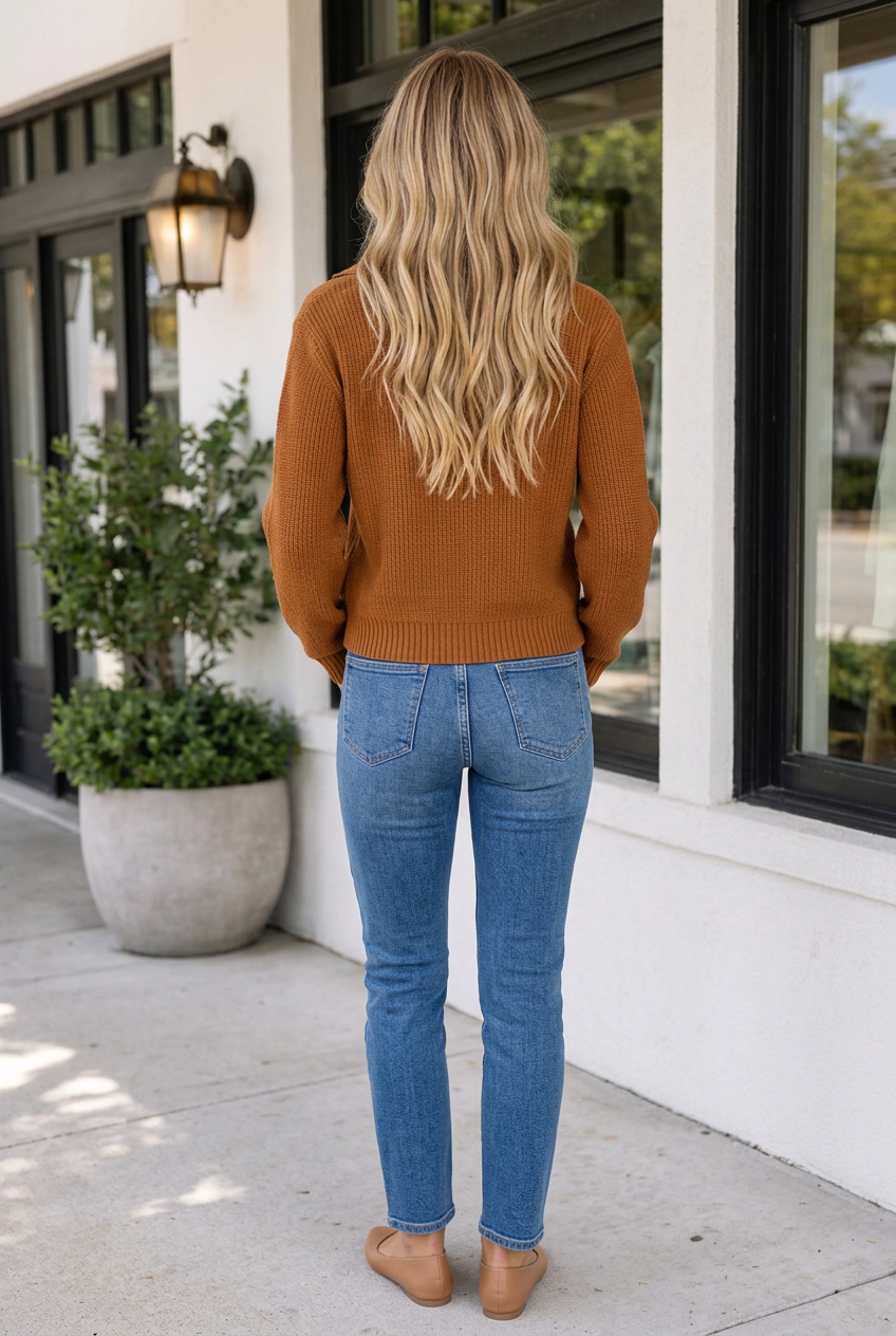 Threaded Pear Women's Adalynn Front Long Sleeve Cardigan