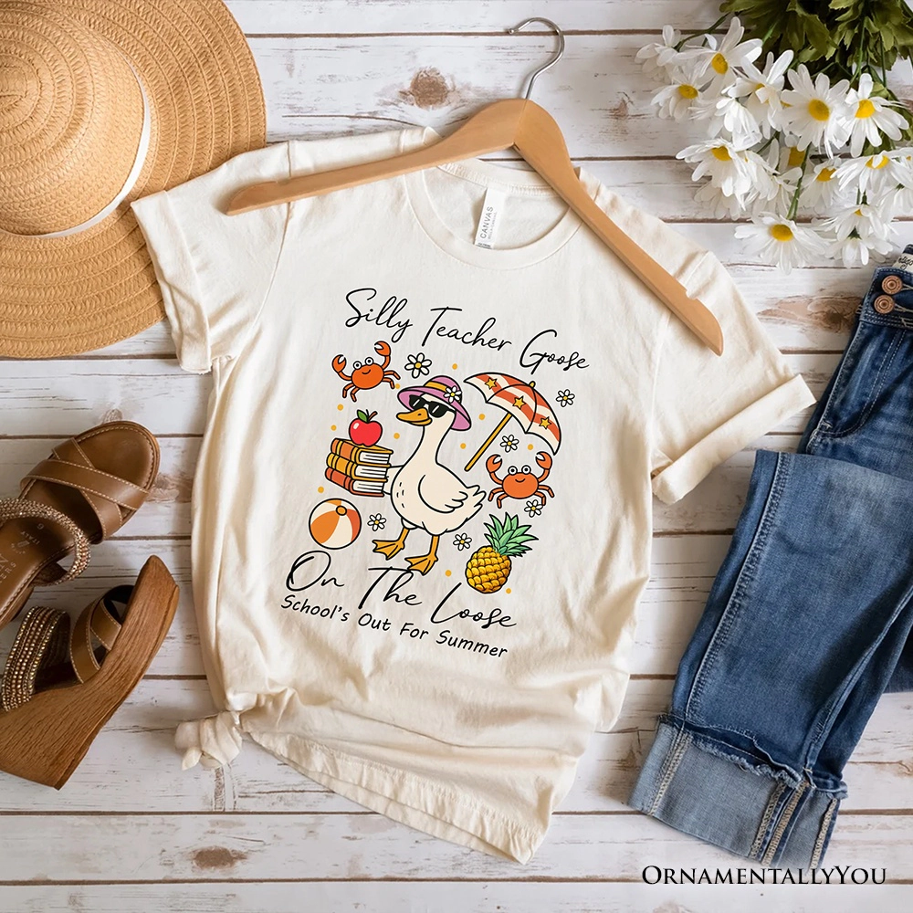 OrnamentallyYou Womens Last Day Teacher Goose T-Shirt