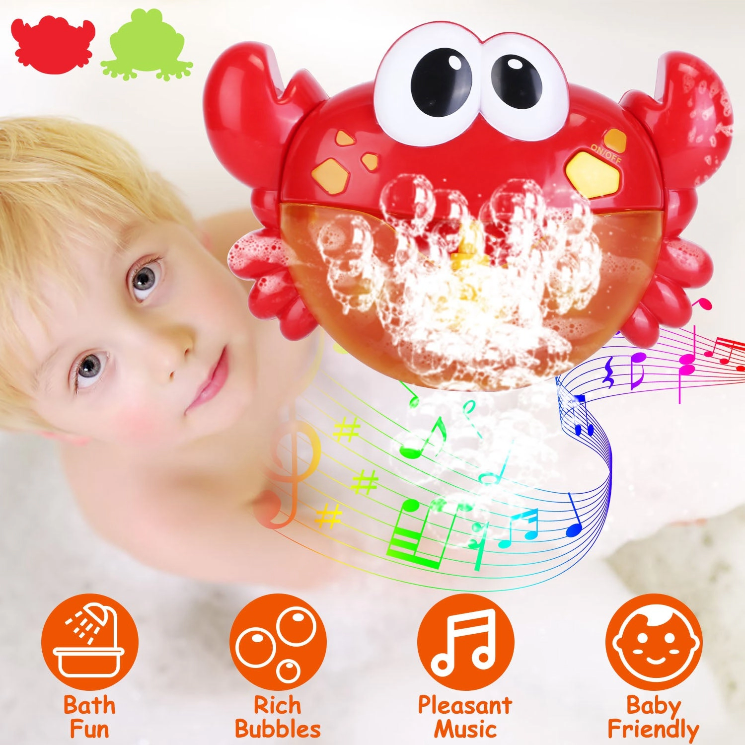 GBruno Kids' Musical Frog Bubble Bath Maker