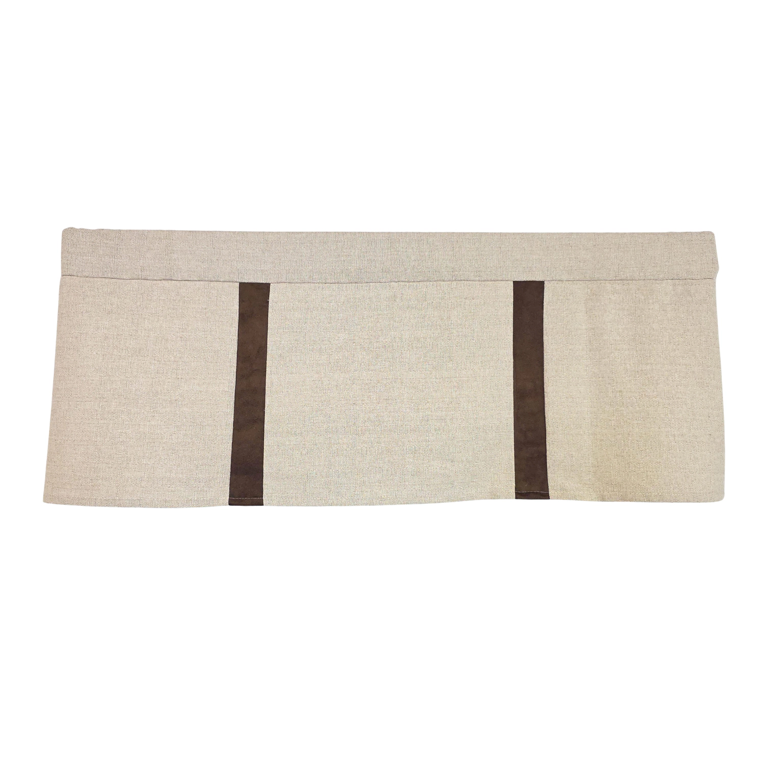RLF Home Denton Flat Line Window Valance 100% Cotton Rod Pocket 50" x 17" Beige