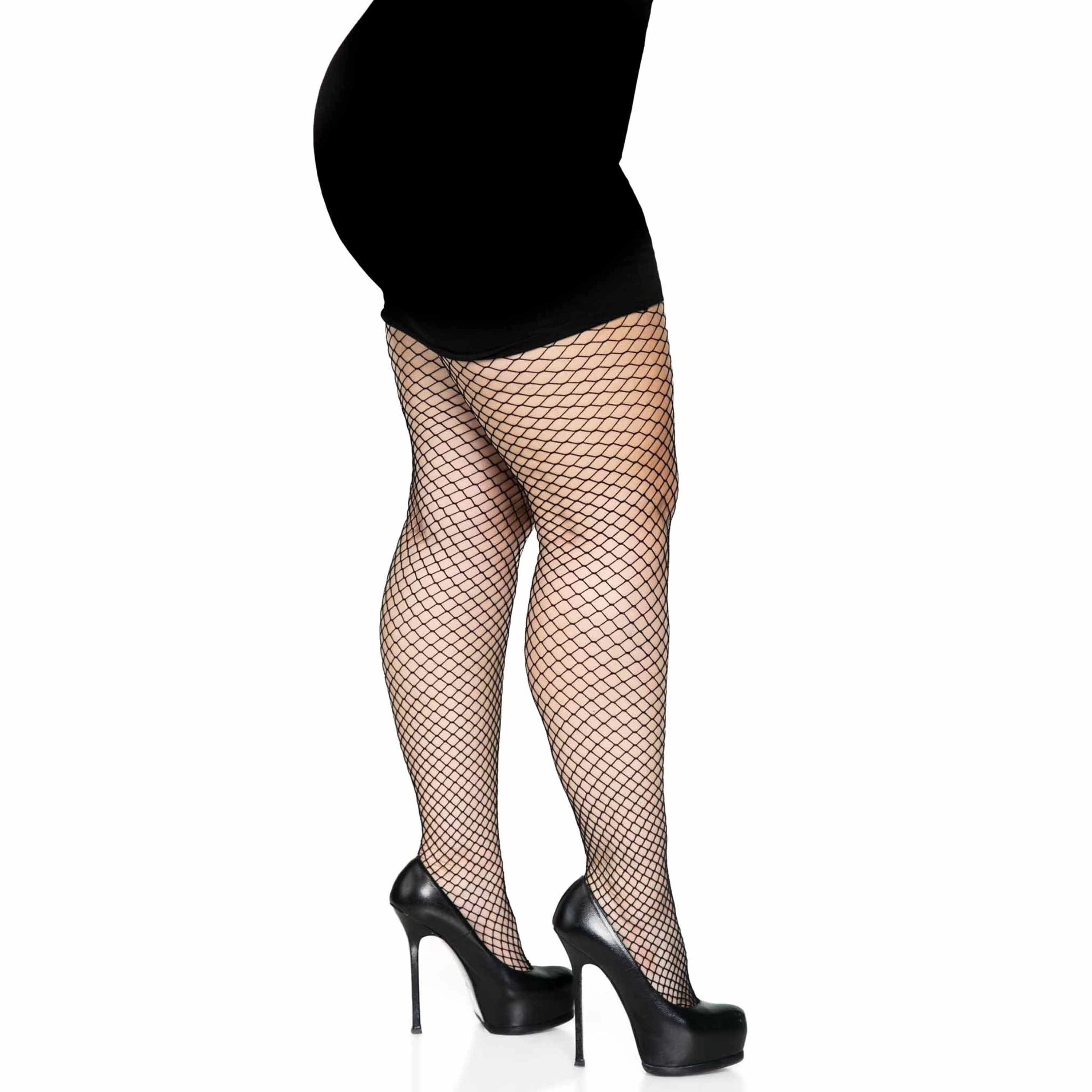 Leg Avenue Women's Plus Size Spandex Industrial Net Tights