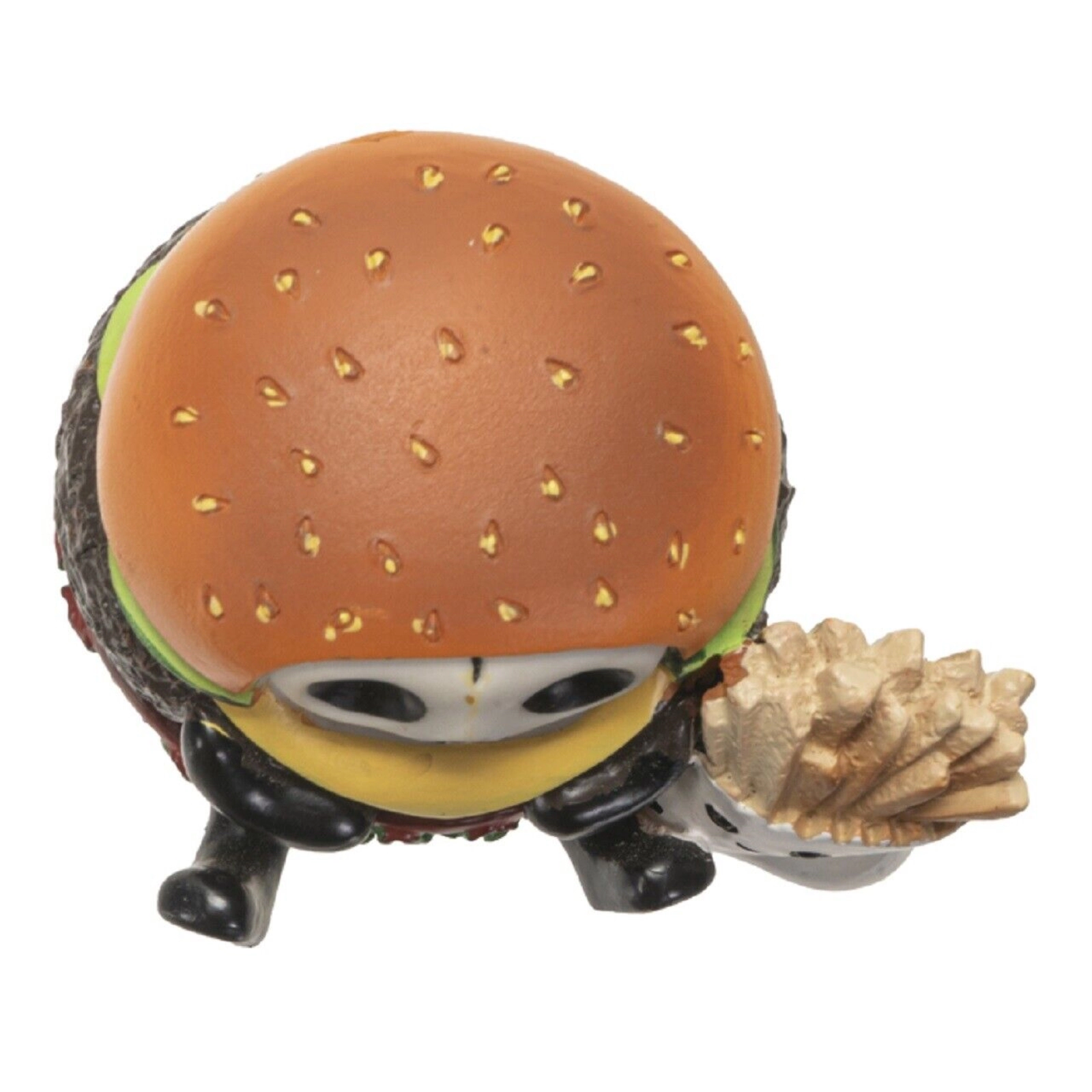 Pacific Giftware Furrybones Burger and Fry Skeleton in Costume Figurine 3.2 Inch Multicolor