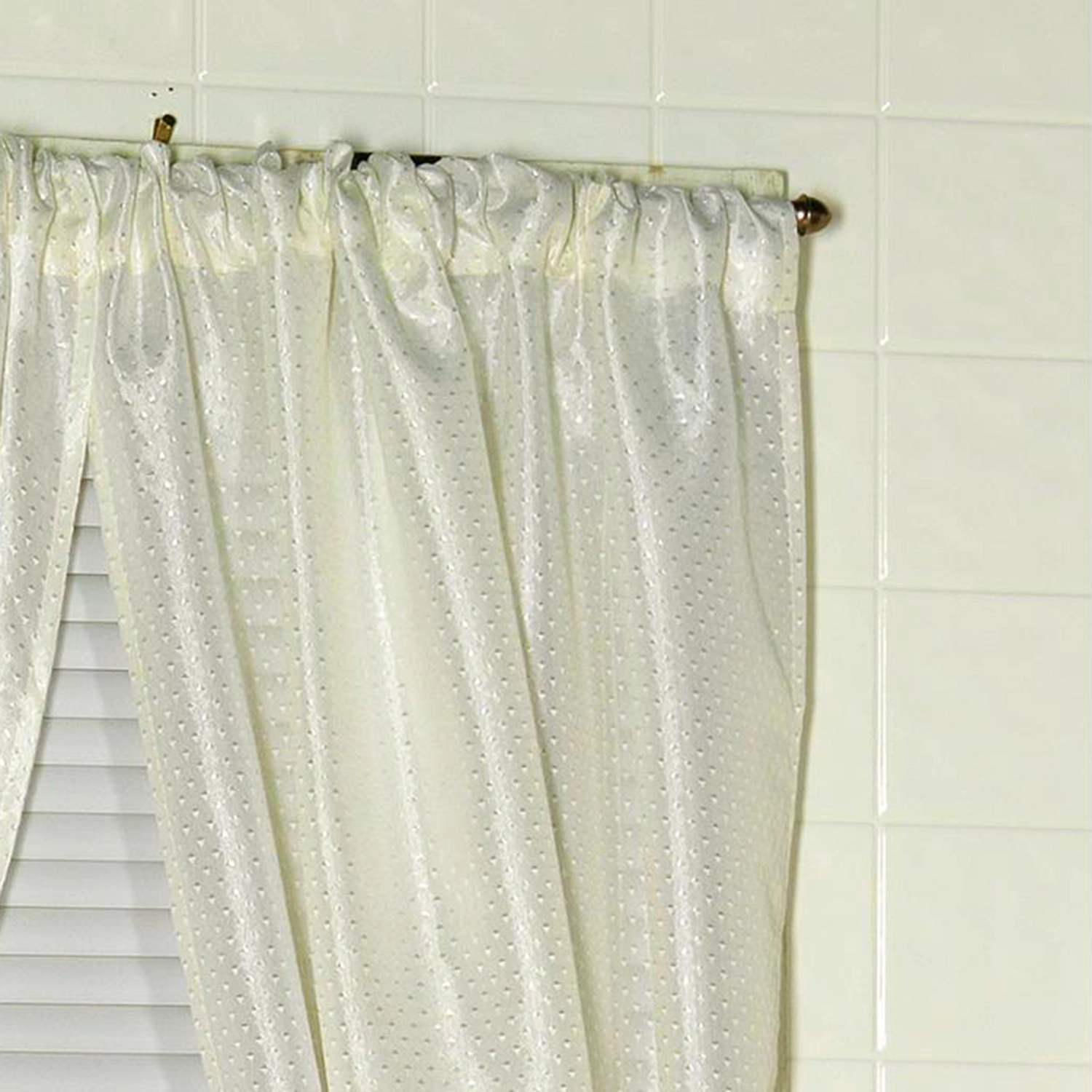 Carnation Home Fashions Lauren Diamond Piqued 100% Polyester Window Curtain