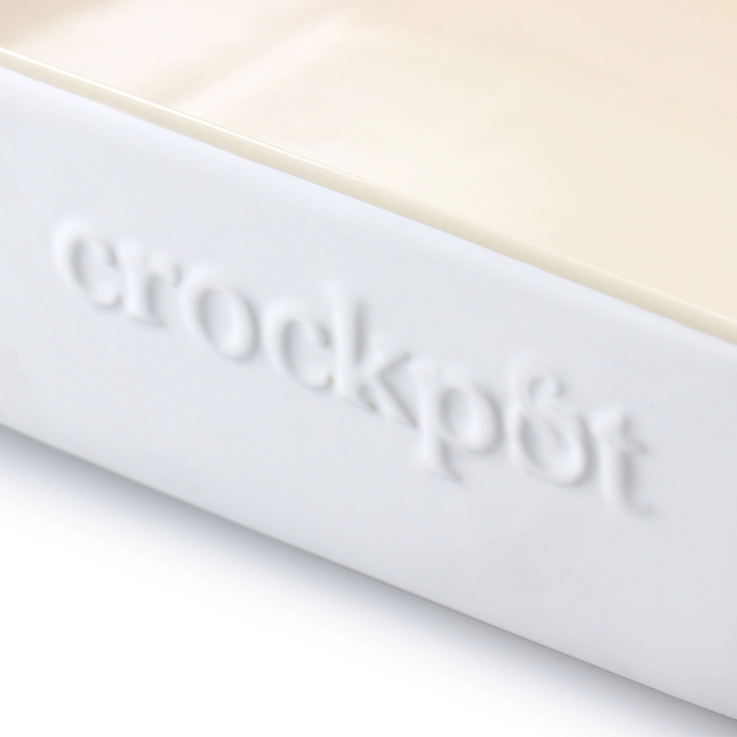 Crockpot Artisan 4 Quart Rectangular Stoneware Bake Pan in Cream
