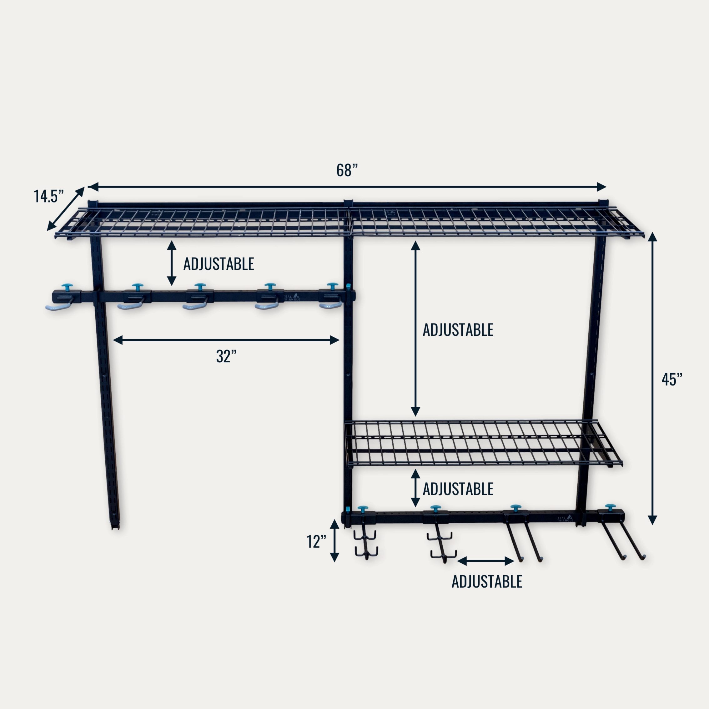 StoreYour G-Bike Pro, Adjustable Wall Storage System, Holds 500 lbs