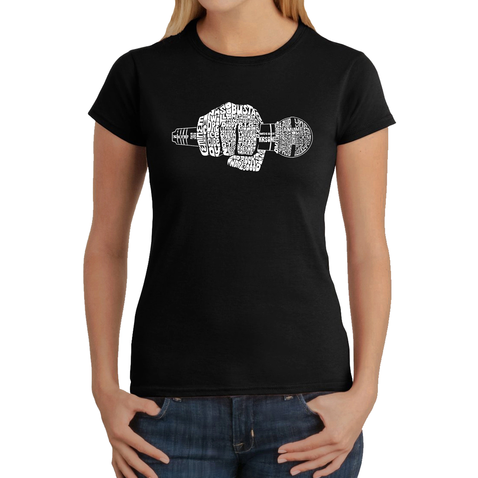 LA Pop Art Women's Word T-Shirt - 90's Rappers