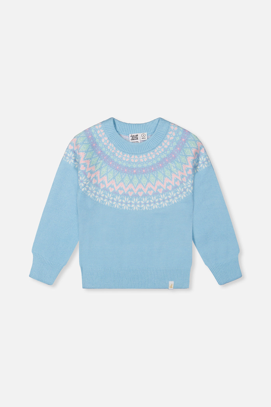 Deux par Girls Nordic Jacquard Knit Sweater