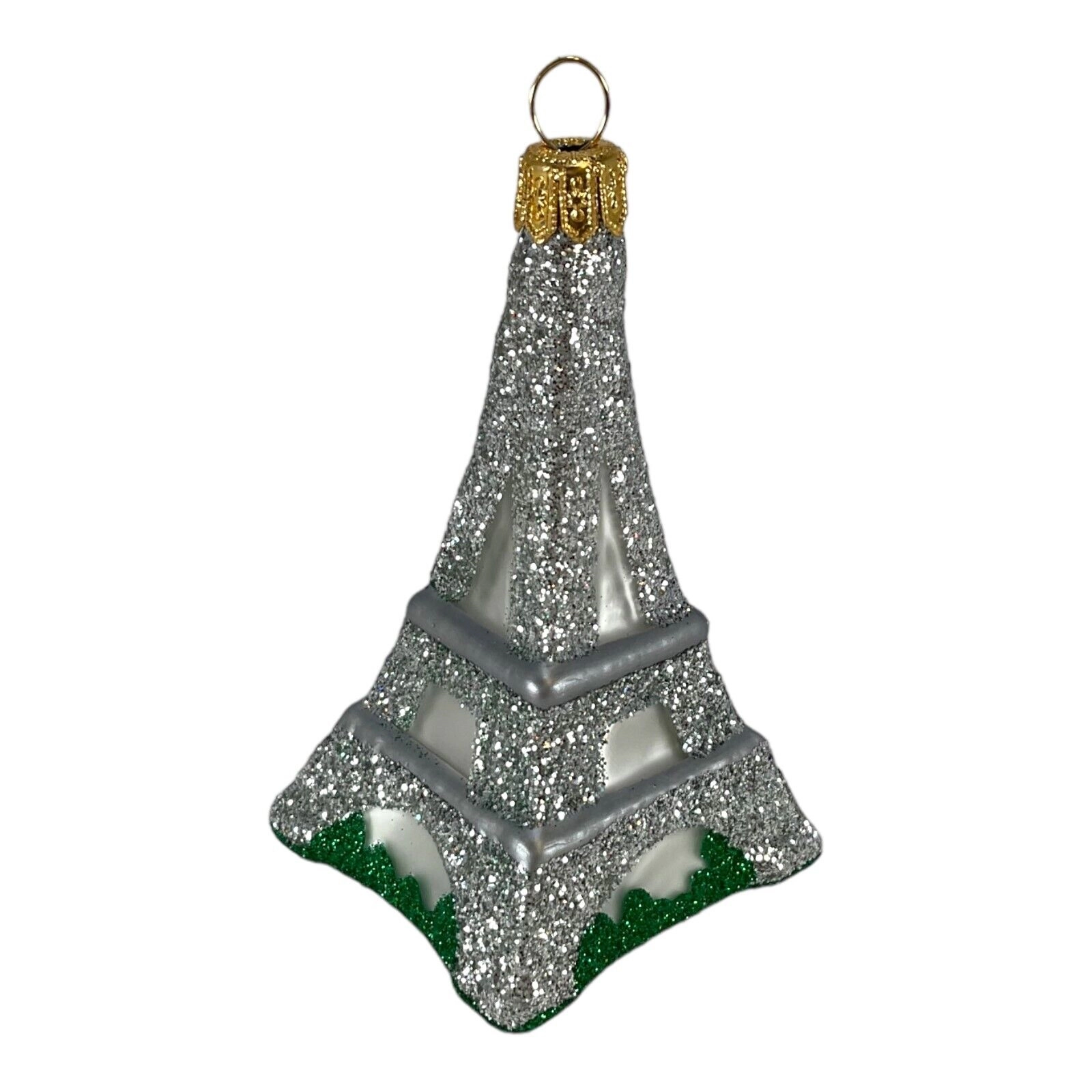 Pinnacle Peak Trading Company Eiffel Tower Paris France Mini Polish Glass Christmas Ornament Decoration 3 inch