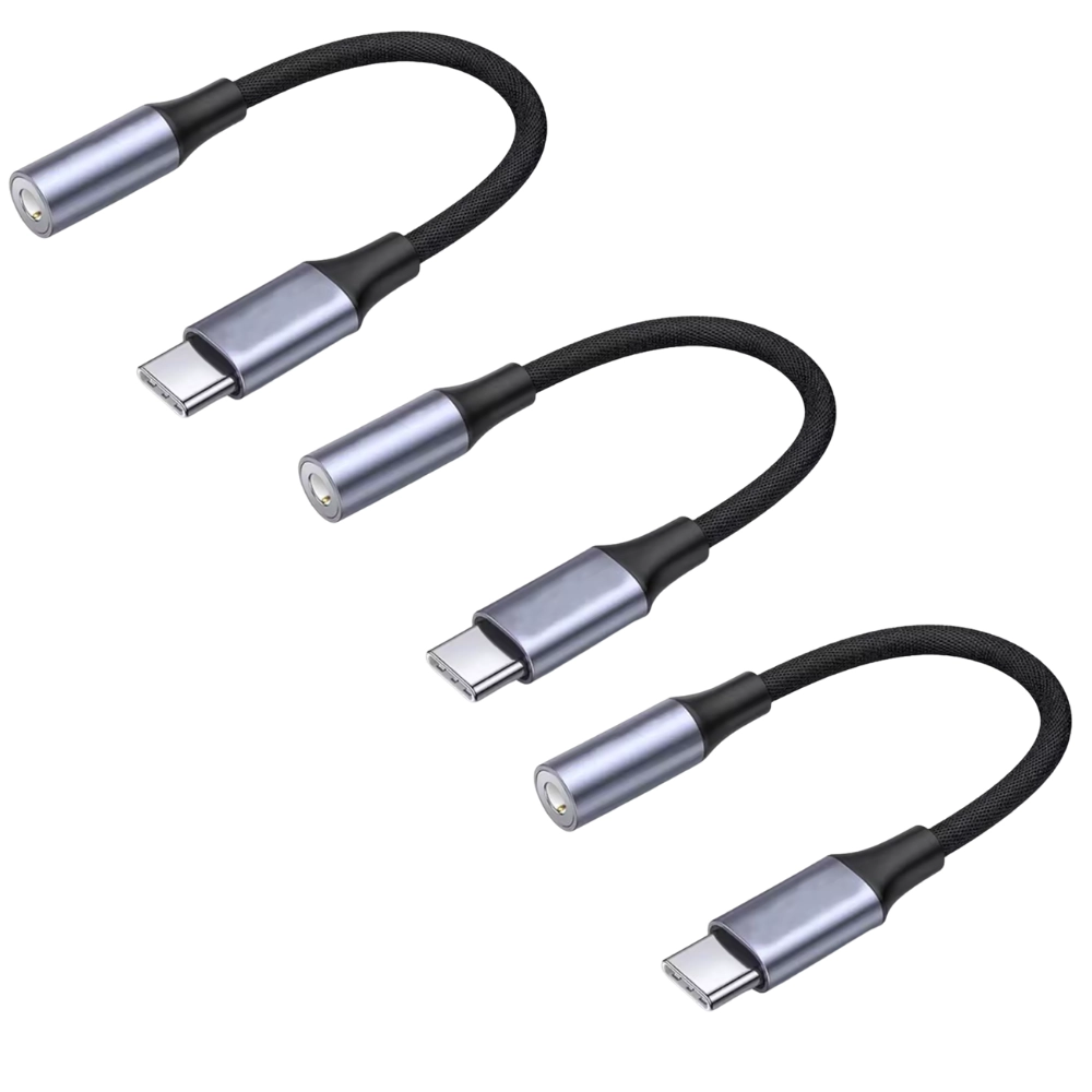 Qixxronics (3 Pack) USB C to 3.5mm Headphone Jack Adapter for iPhone 16 15, USB C to Aux for iPad Pro/ Galaxy / Pixel