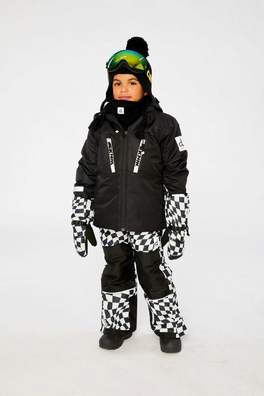 Deux par Boys Two Piece Teknik Cordura-Reinforced Snowsuit with Hooded Jacket and Snow Pants