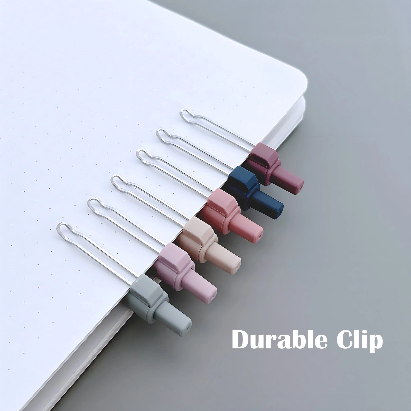 Wrapables Retractable Black Ink Gel Pens, 0.5mm Fine Point for Home and Office, Stormy, Set of 6