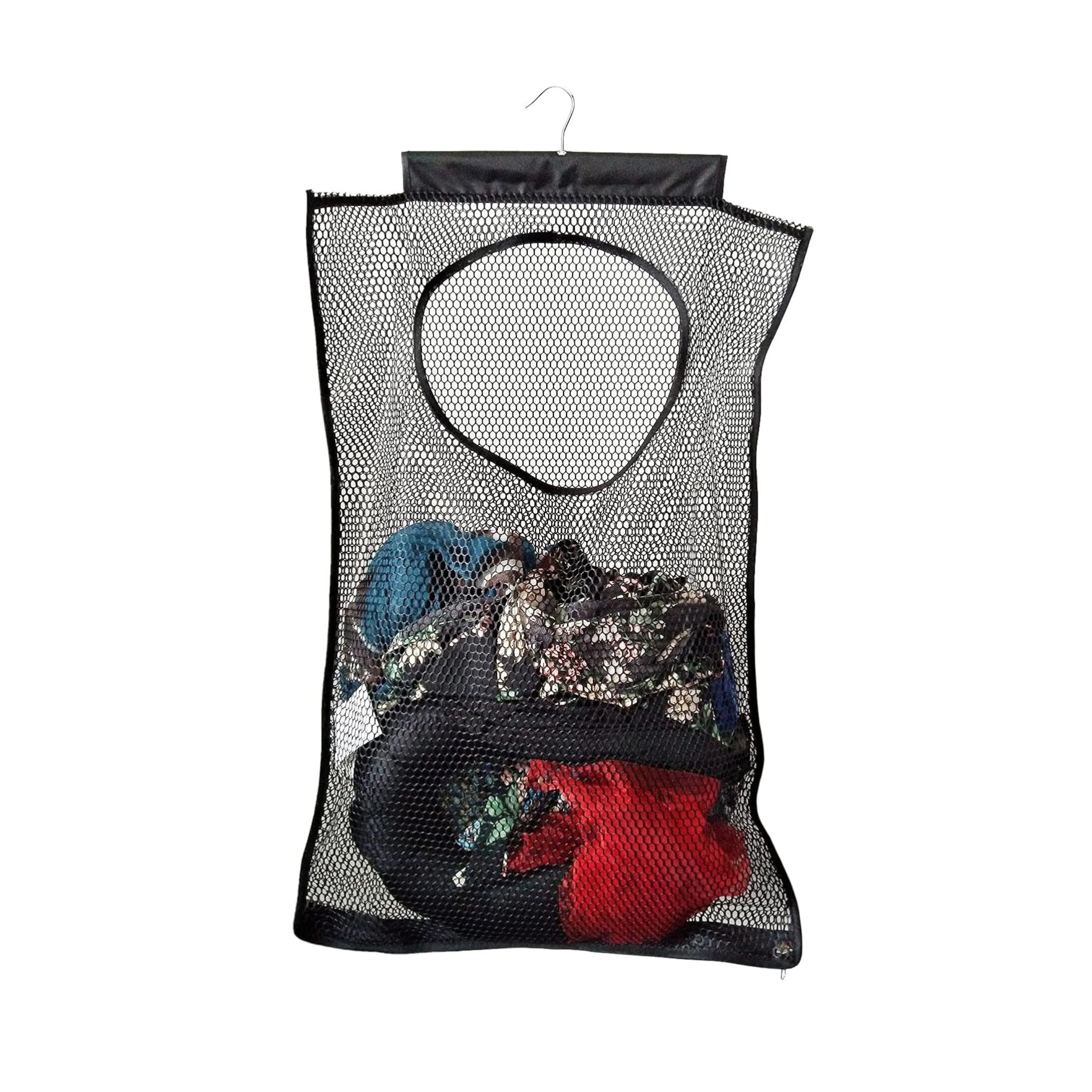 Stock Preferred Large Hanging Mesh Laundry Hamper Bag for Door, Closet and Bathroom