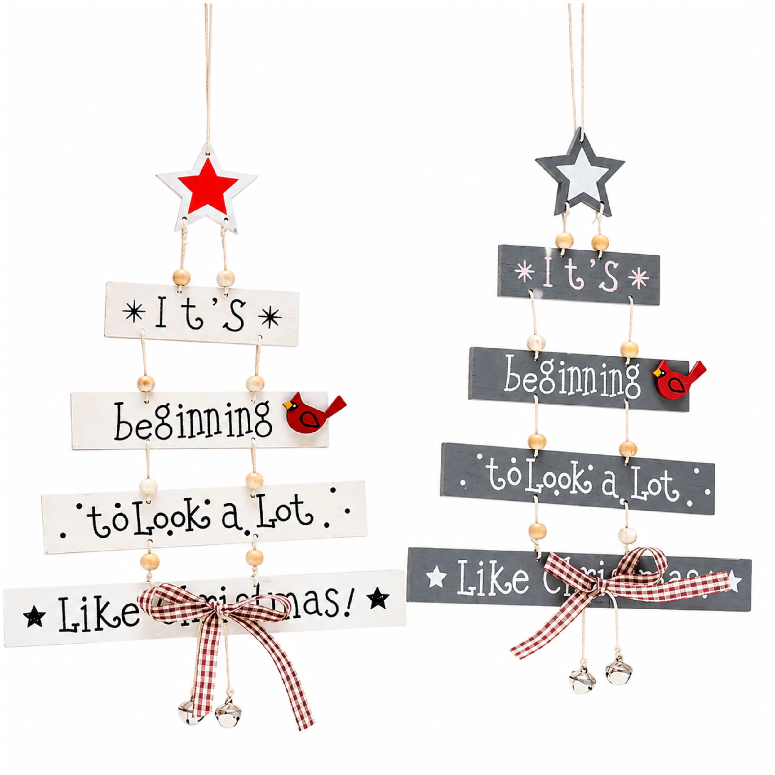 Home Collection Merry Christmas Wooden Hanging Tree Ornament
