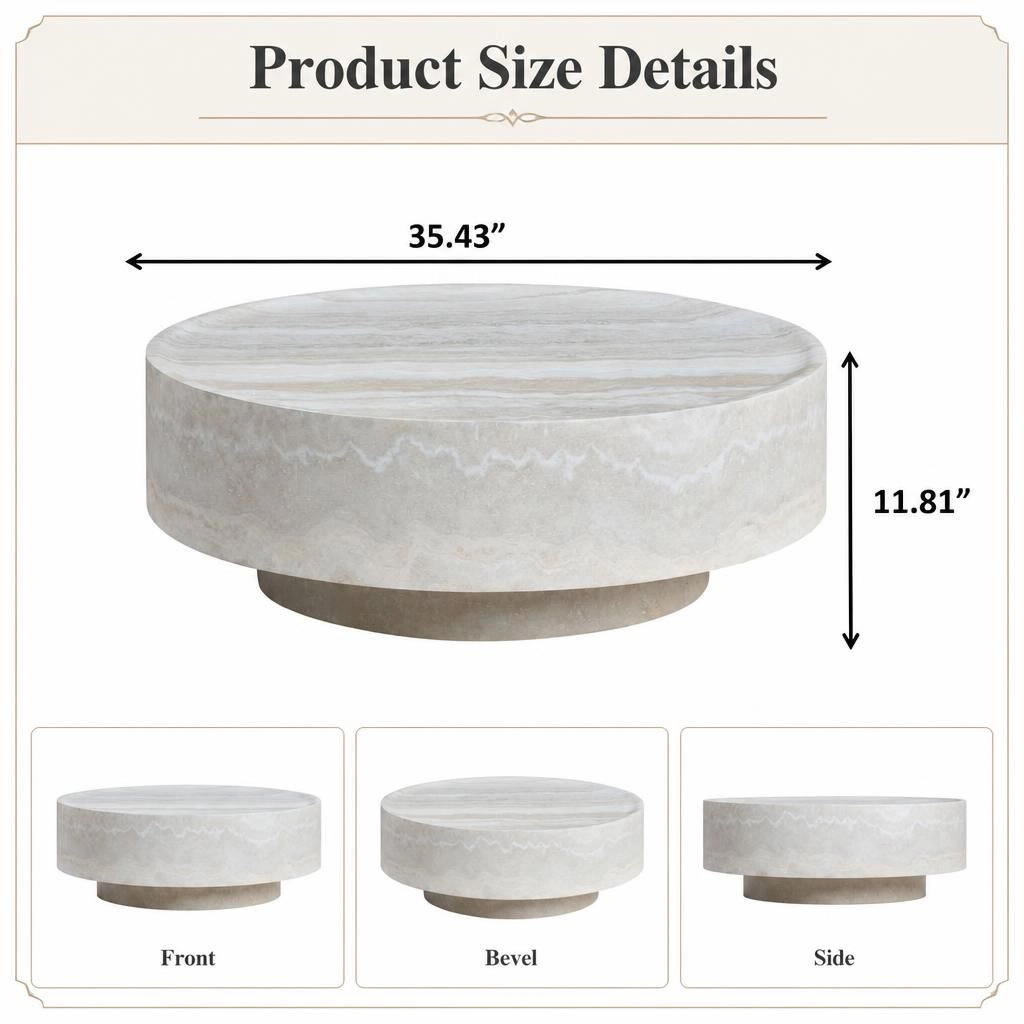 GOODSILO Square Fiberglass Low Coffee Table