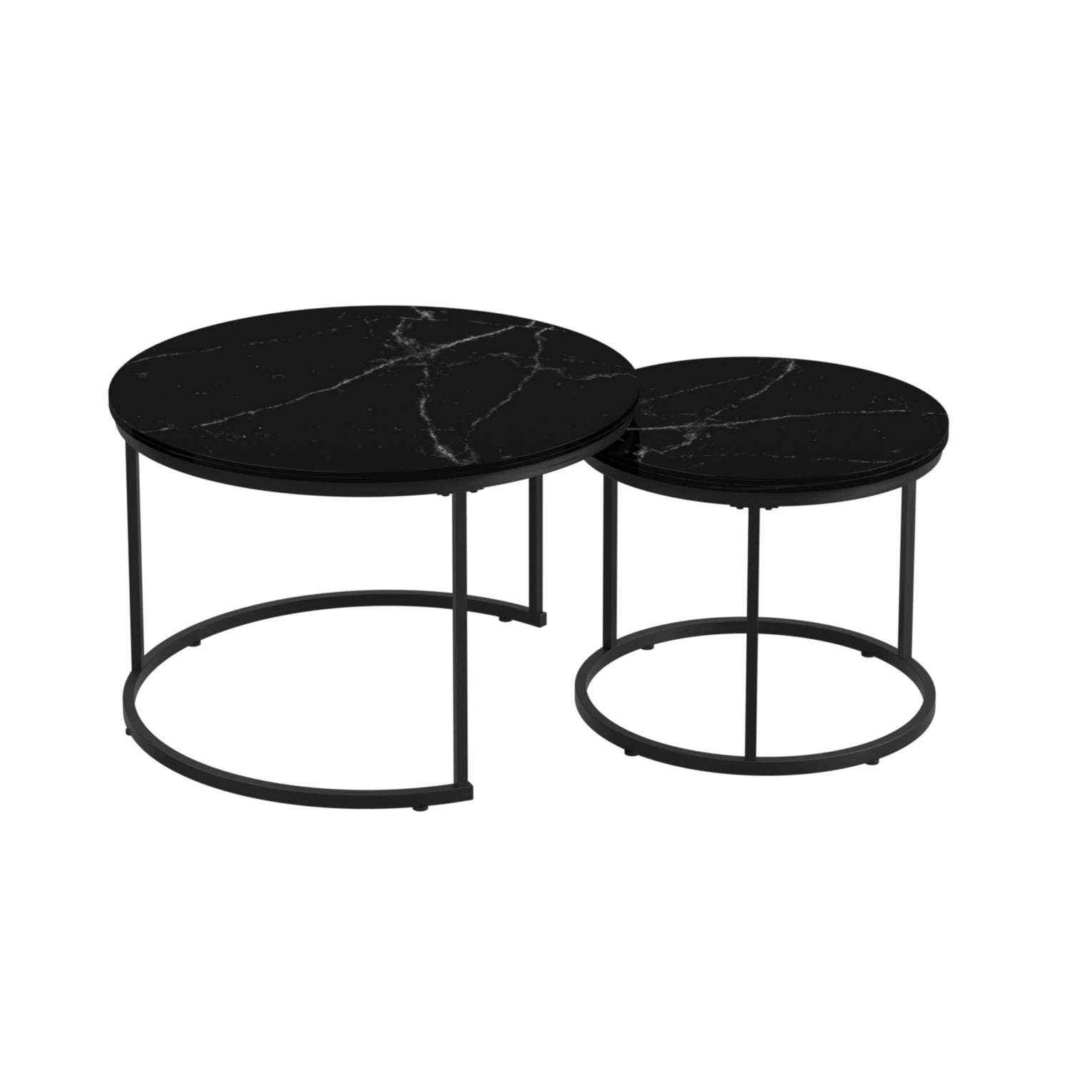 GBruno 2-Piece Nesting Coffee Table Set Round