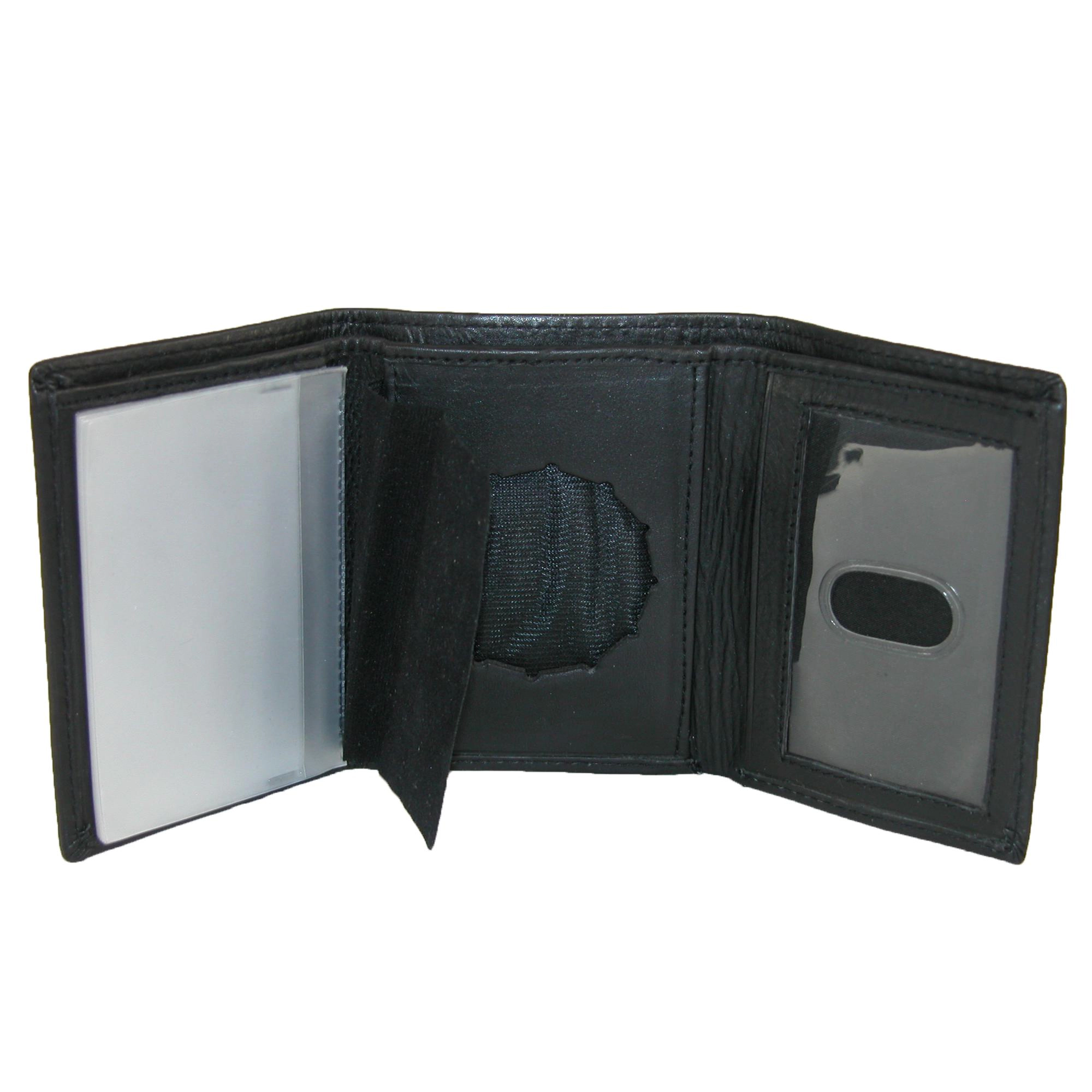 Paul & Taylor Men's Leather Badge Holder Trifold Wallet