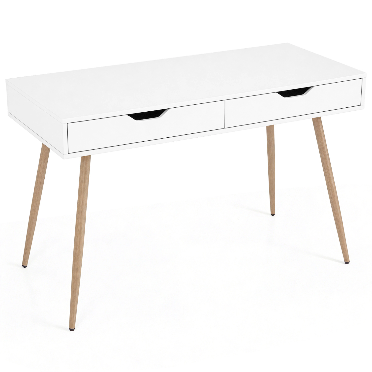 LJG 43.5 Inch Computer Desk with 2 Drawers for Small Spaces