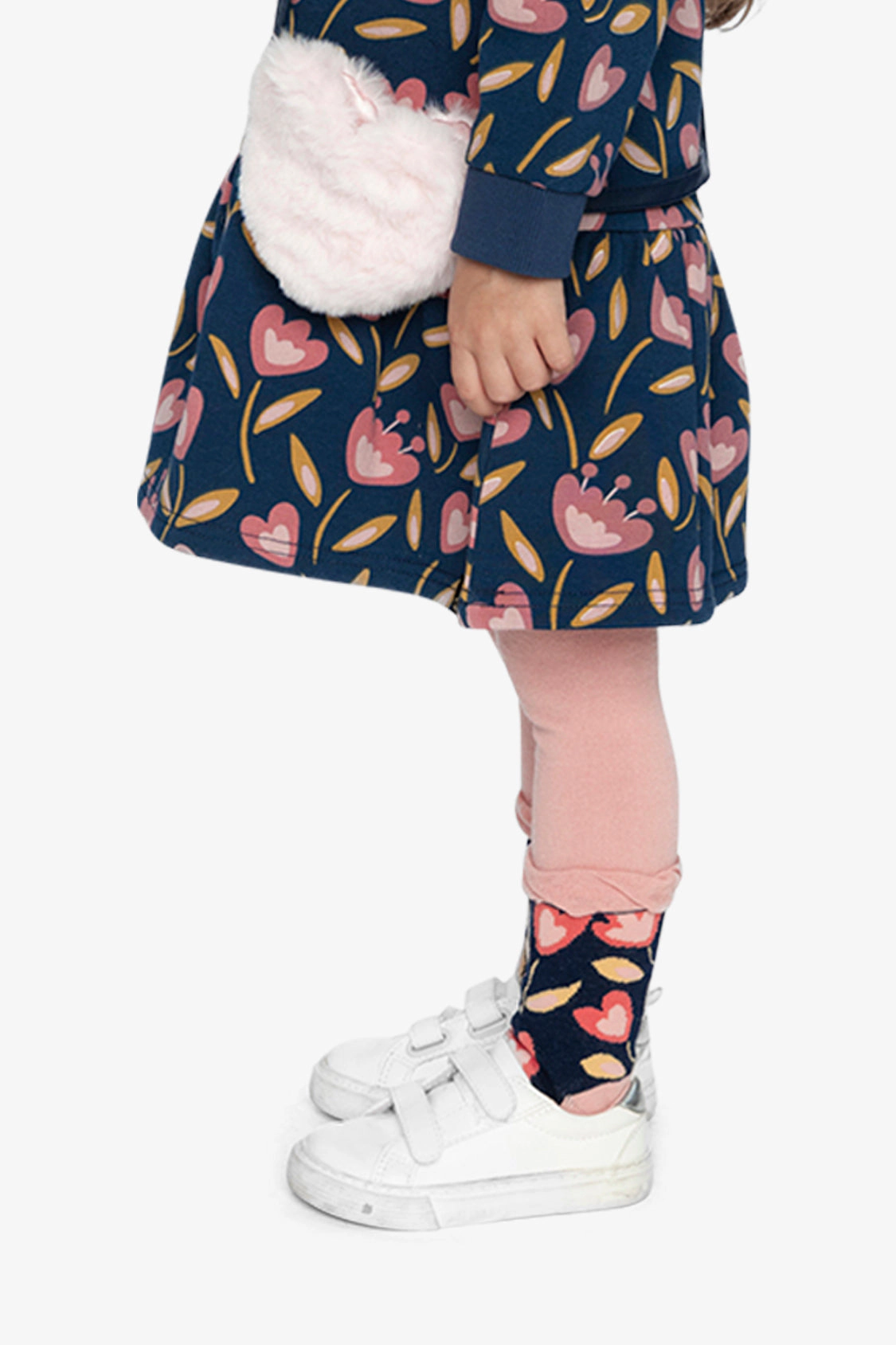 Deux par Deux Girls Frilled Tulip Knit Tights