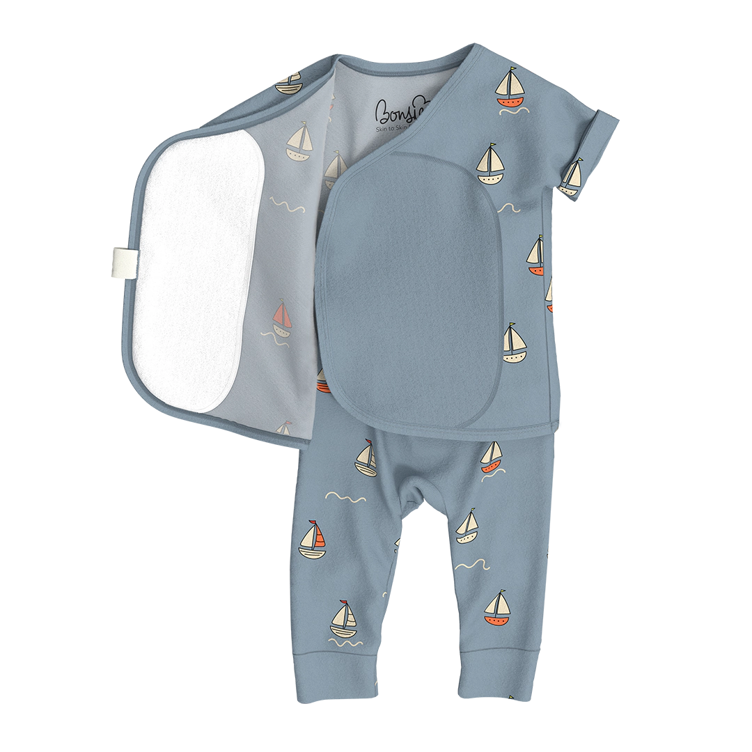 Bonsie Footless Short Sleeve Romper - Ahoy Baby