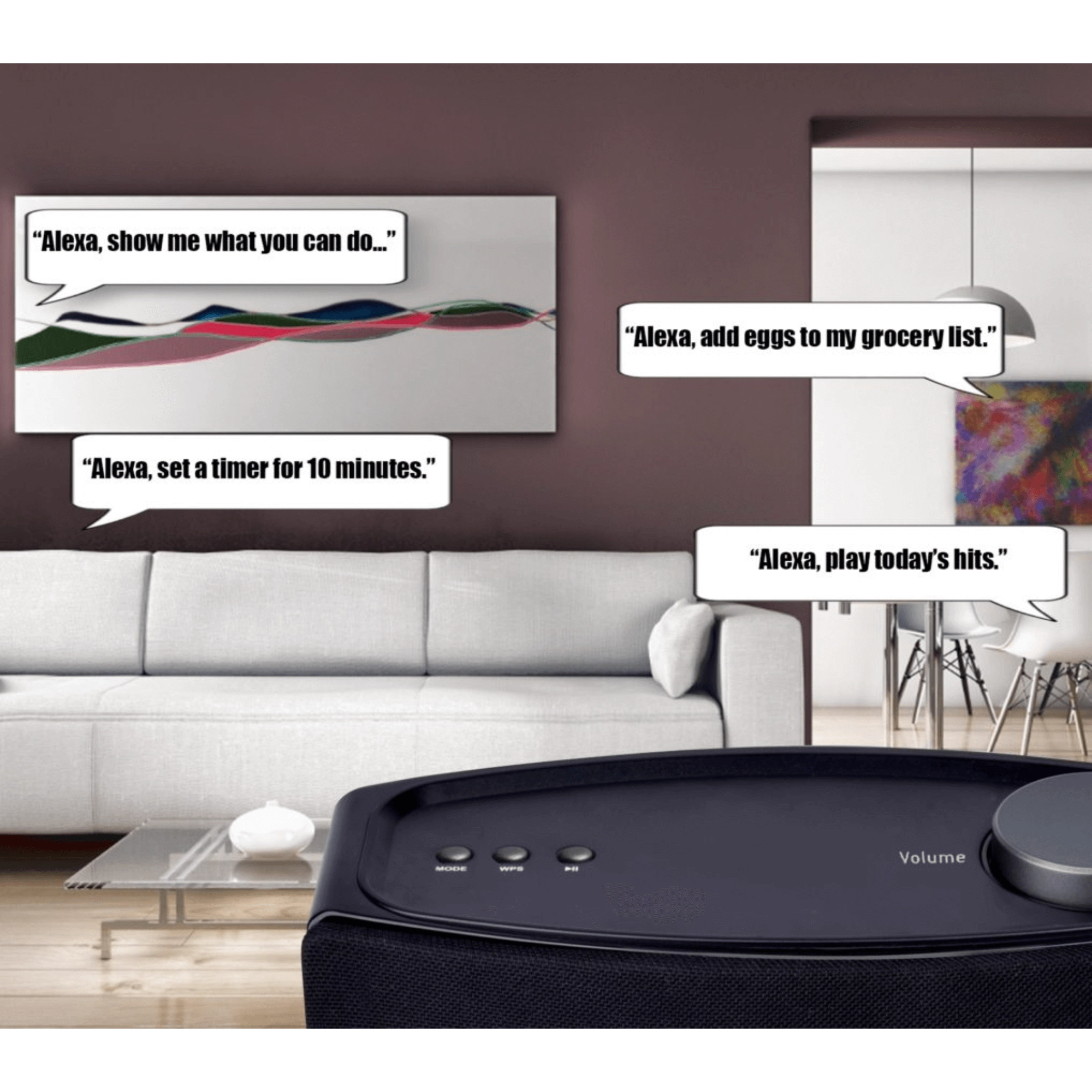 Naxa Wi-Fi & Bluetooth Multi-Room Speaker with Alexa Voice Control
