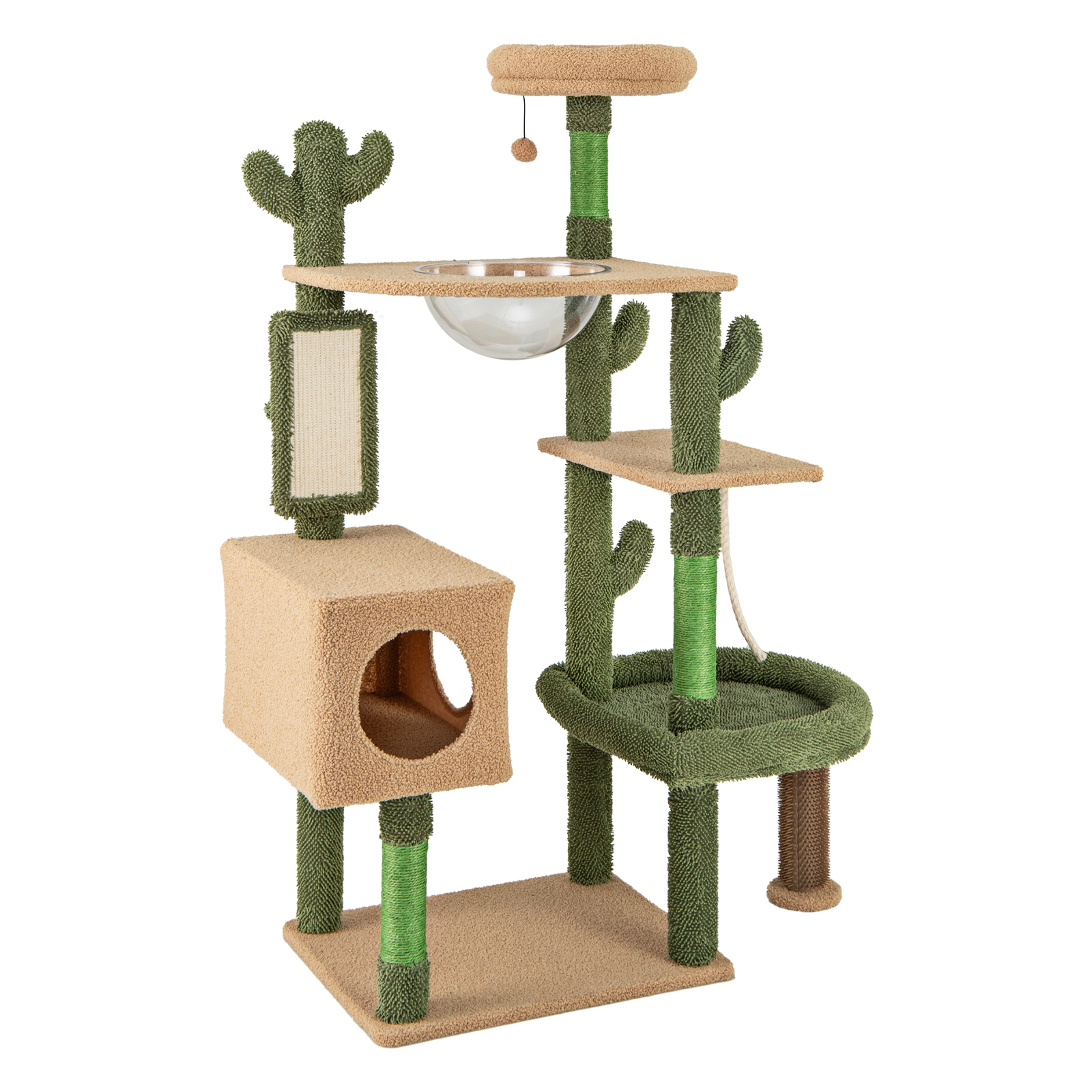 SlickBlue Multi Level Cactus Cat Tree with Condo and Scratching Posts