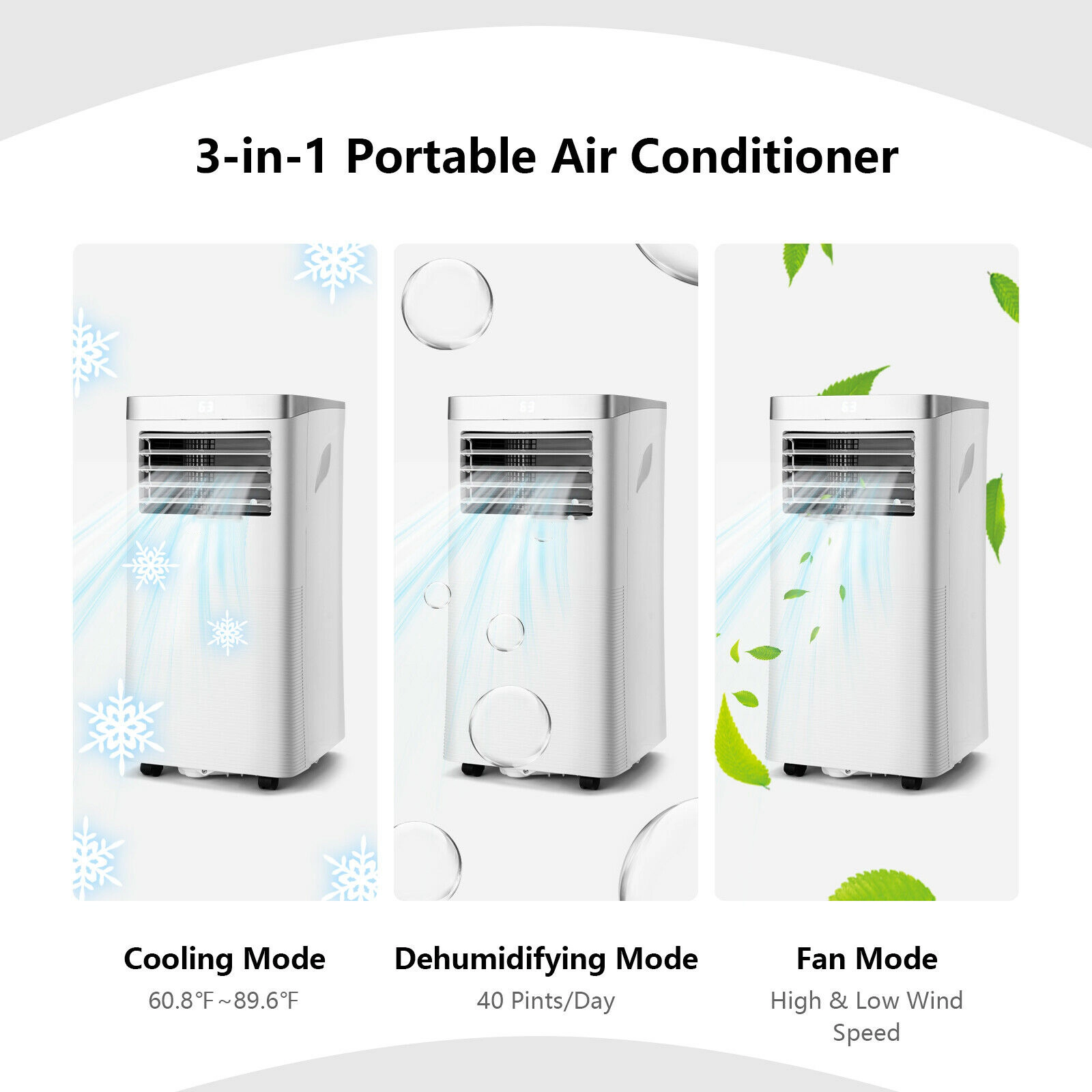 SlickBlue Unisex Portable 8000 BTU Air Conditioner