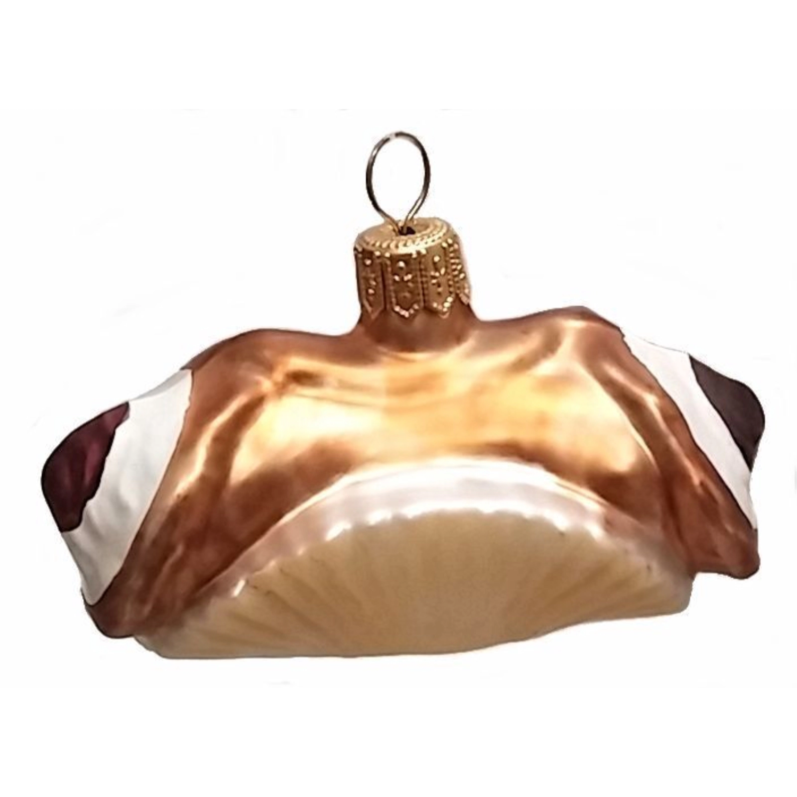 Pinnacle Peak Trading Company Cannoli Pastry Dessert Polish Glass Christmas Ornament Set of 2 Decorations