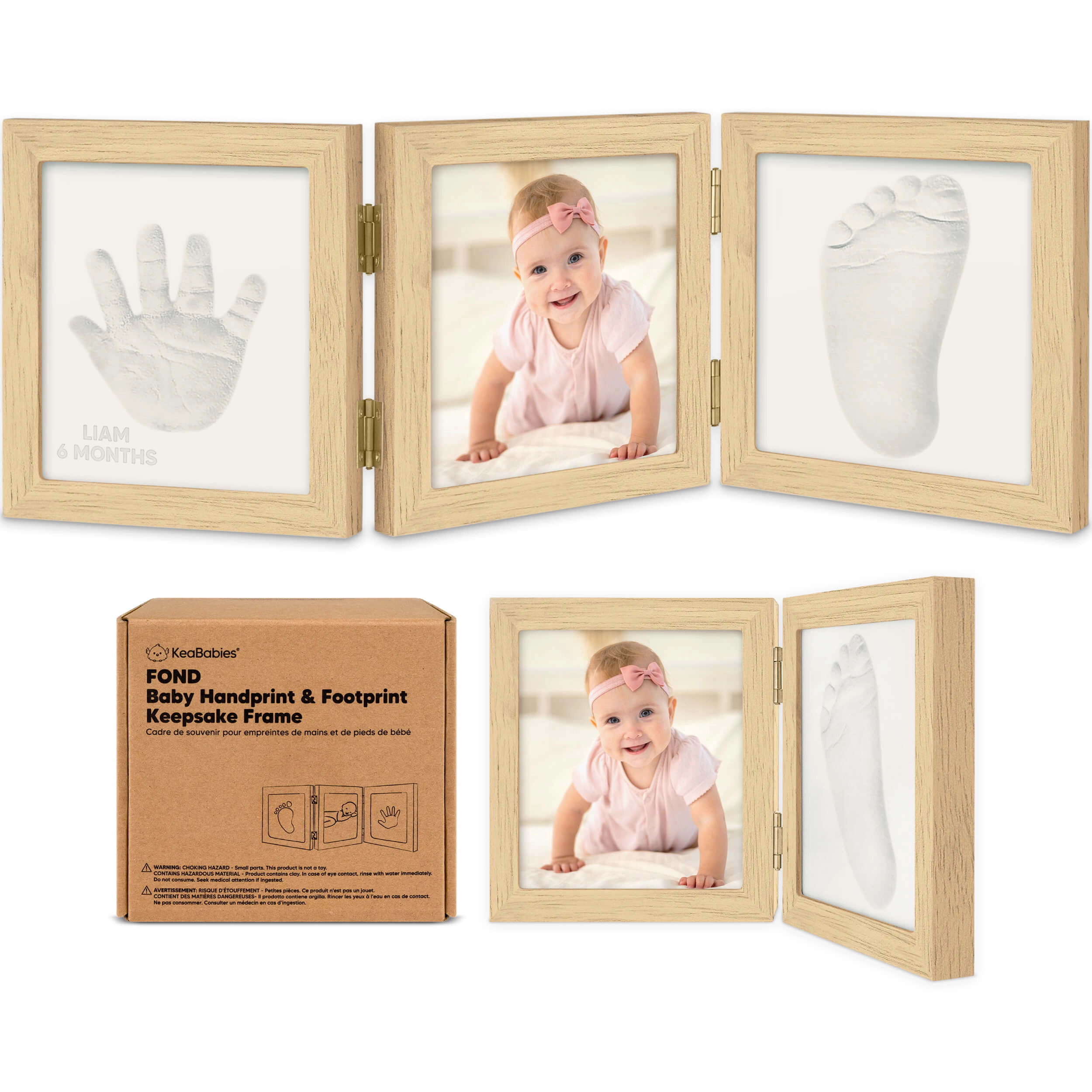 KeaBabies Fond Hand & Footprint Keepsake Frame