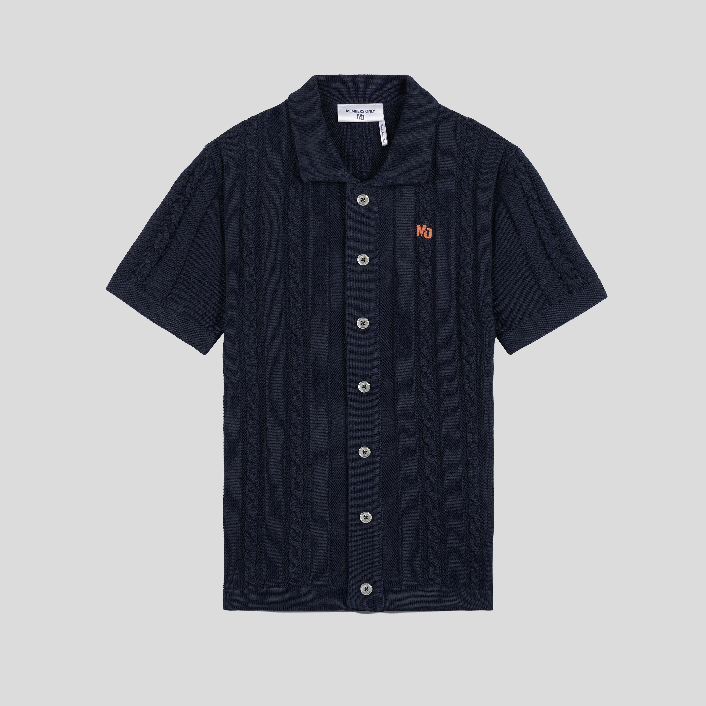 Members Only Men's JC Polo Cable Sweater