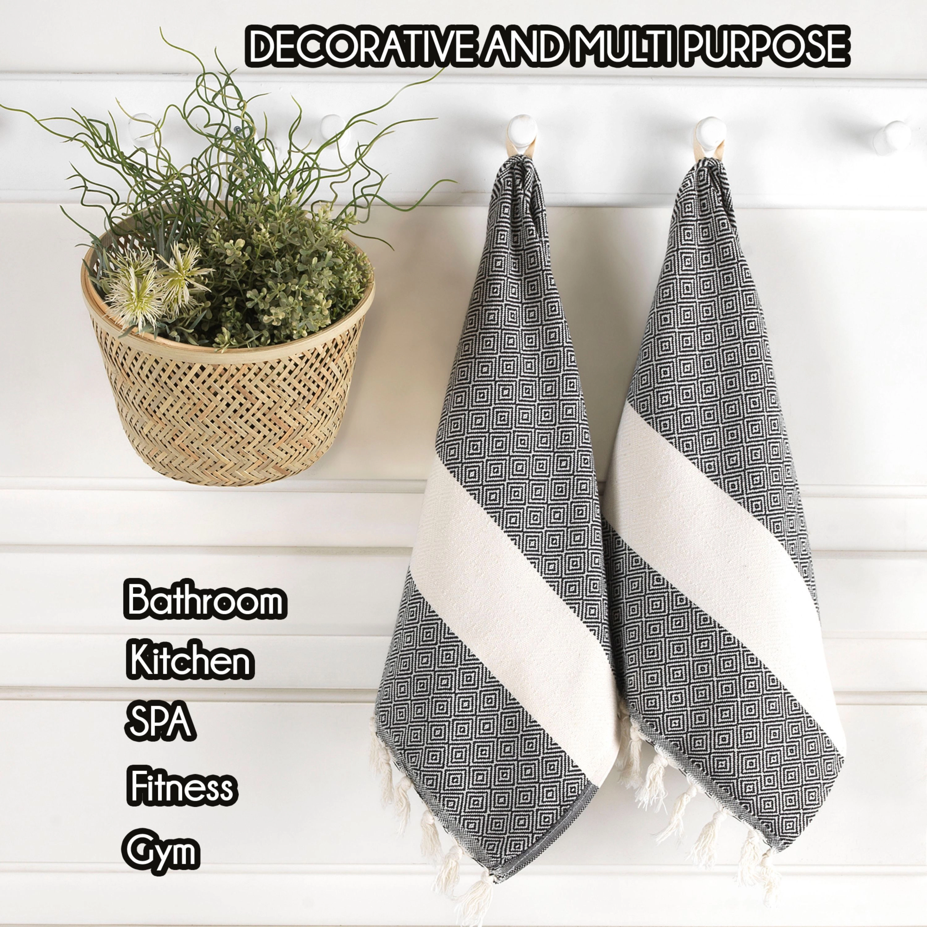 Wear Sierra Ultra Soft Turkish Cotton Hand Towels Set of 2