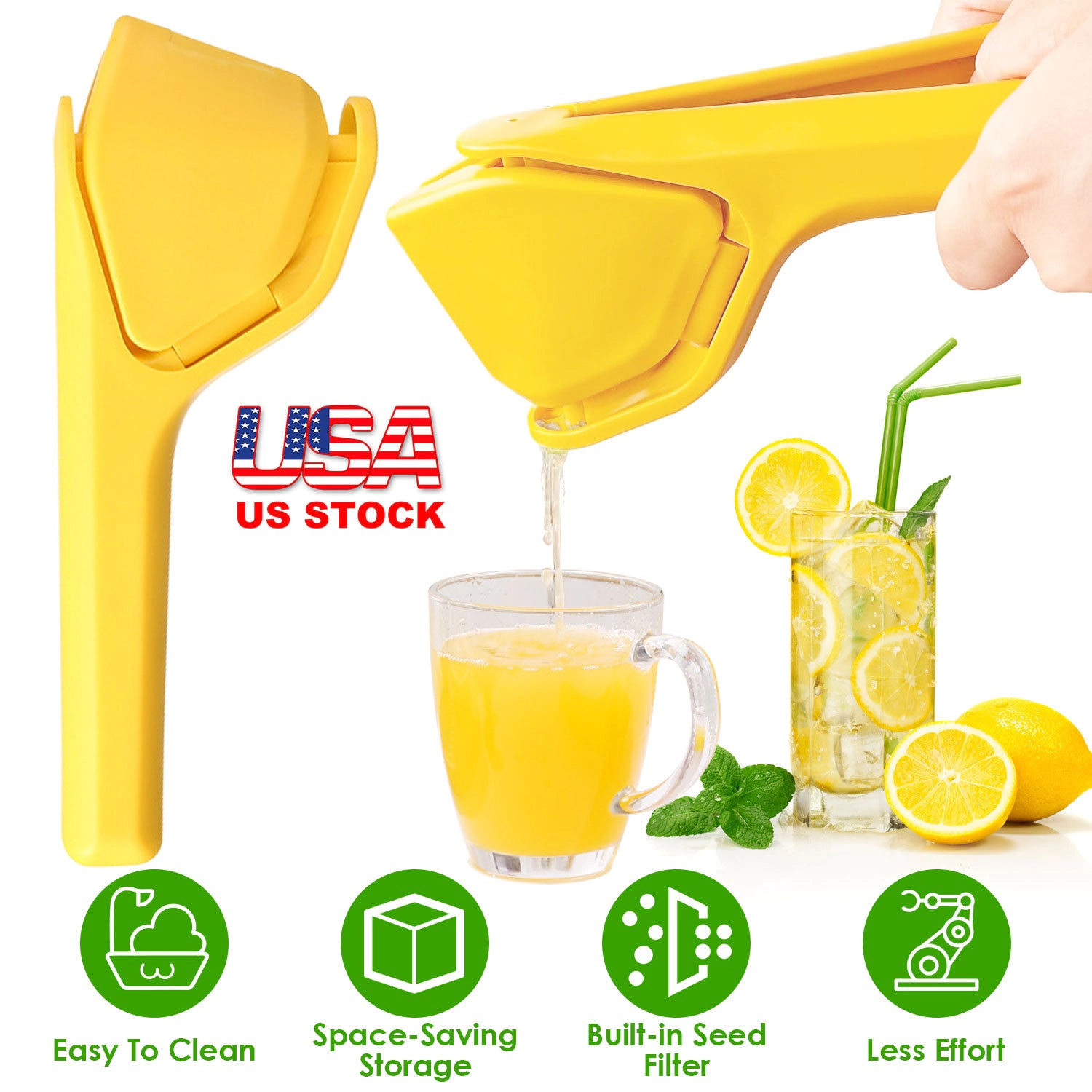 GBruno 2-Handed Foldable Manual Lemon Squeezer