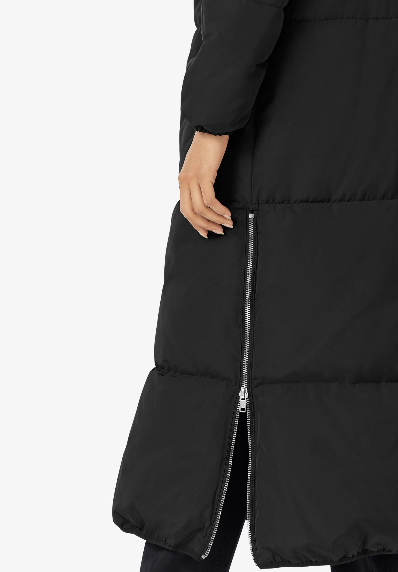 Ellos Plus Maxi Side-Zip Puffer
