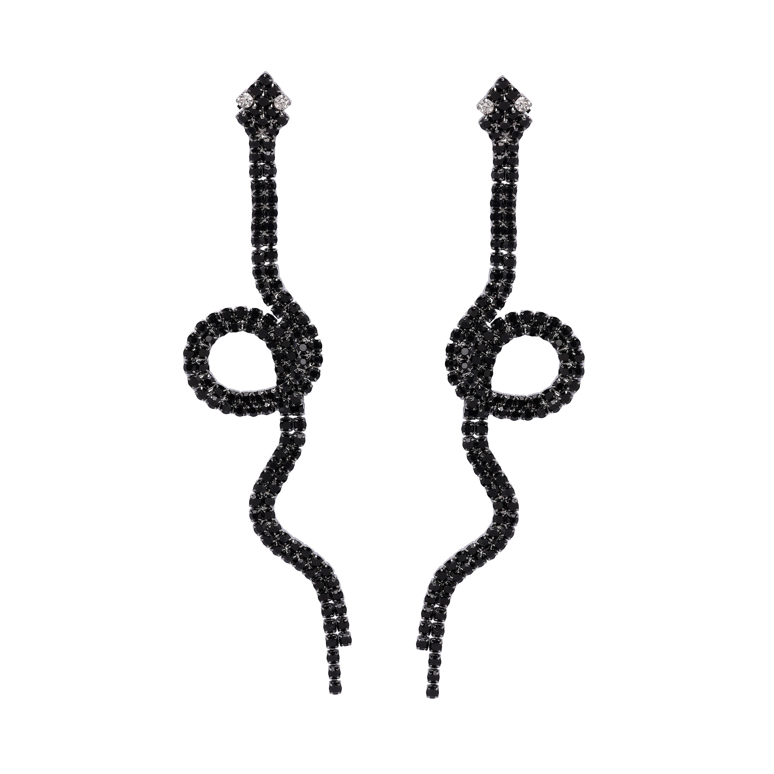 AGP PARIS Womens Swaying Snake Drop Earrings