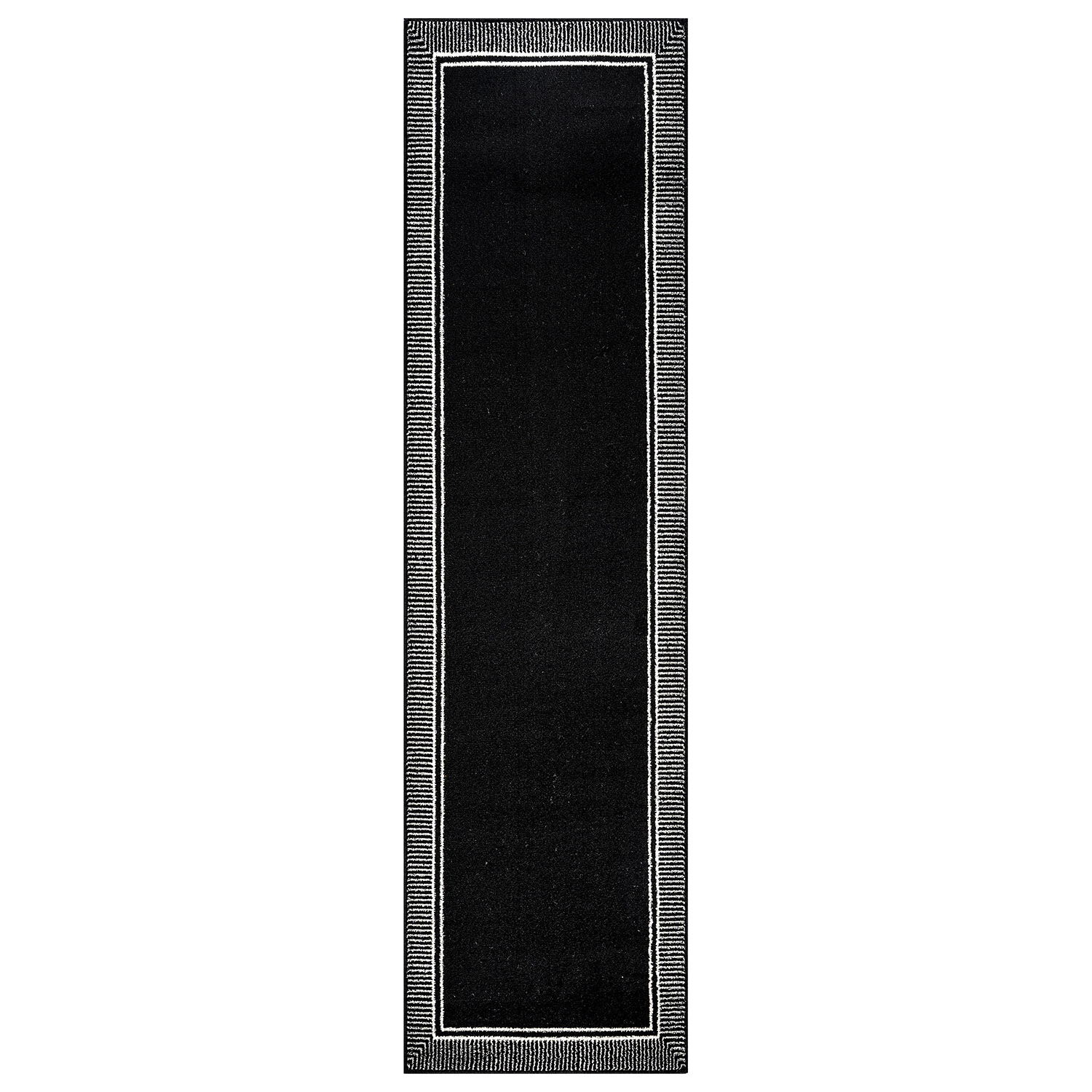 World Rug Gallery Modern Distressed Bordered Area for Living Room, Bedroom, or Entryway – Low