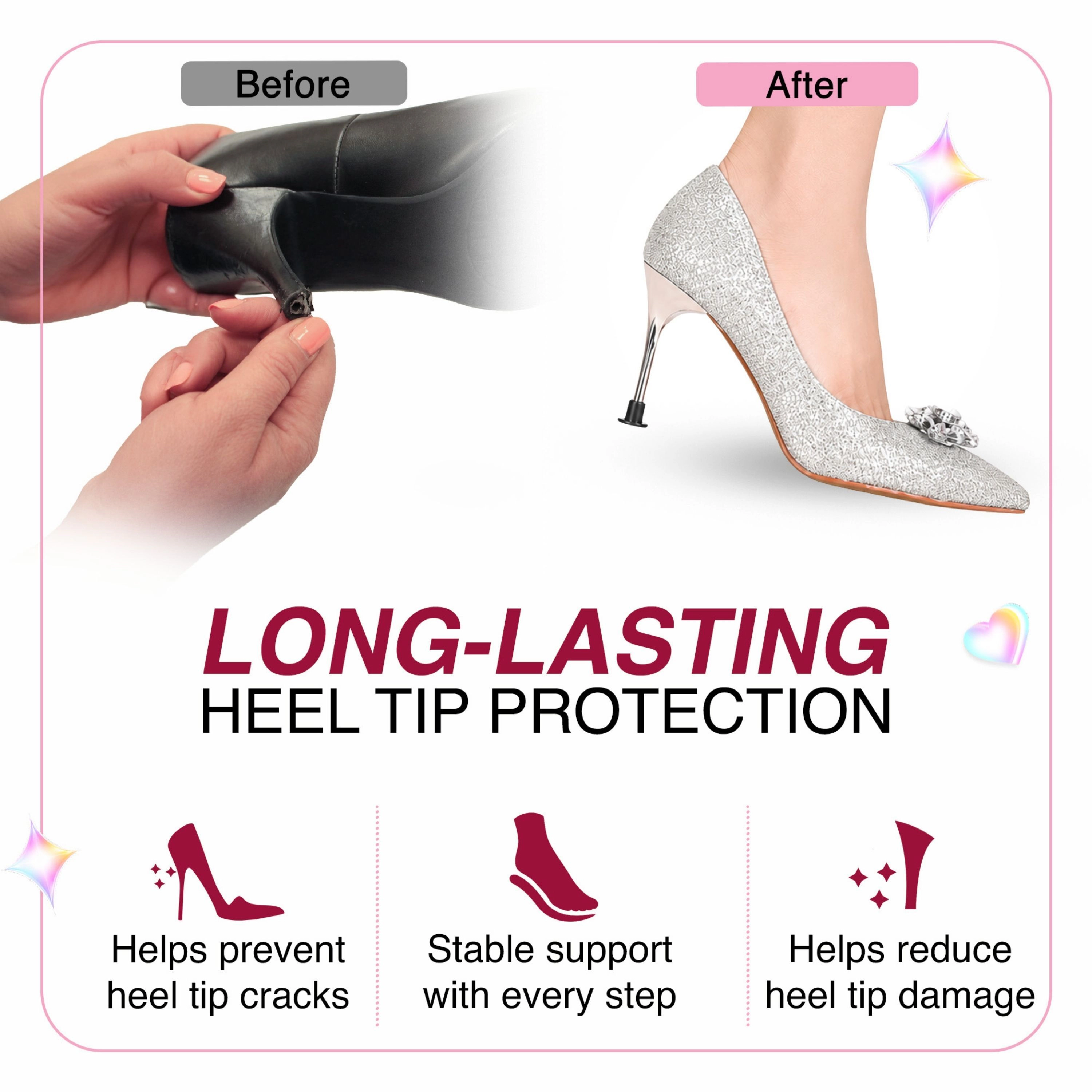 LECHERY Women's 3 Pairs Round Heel Protectors