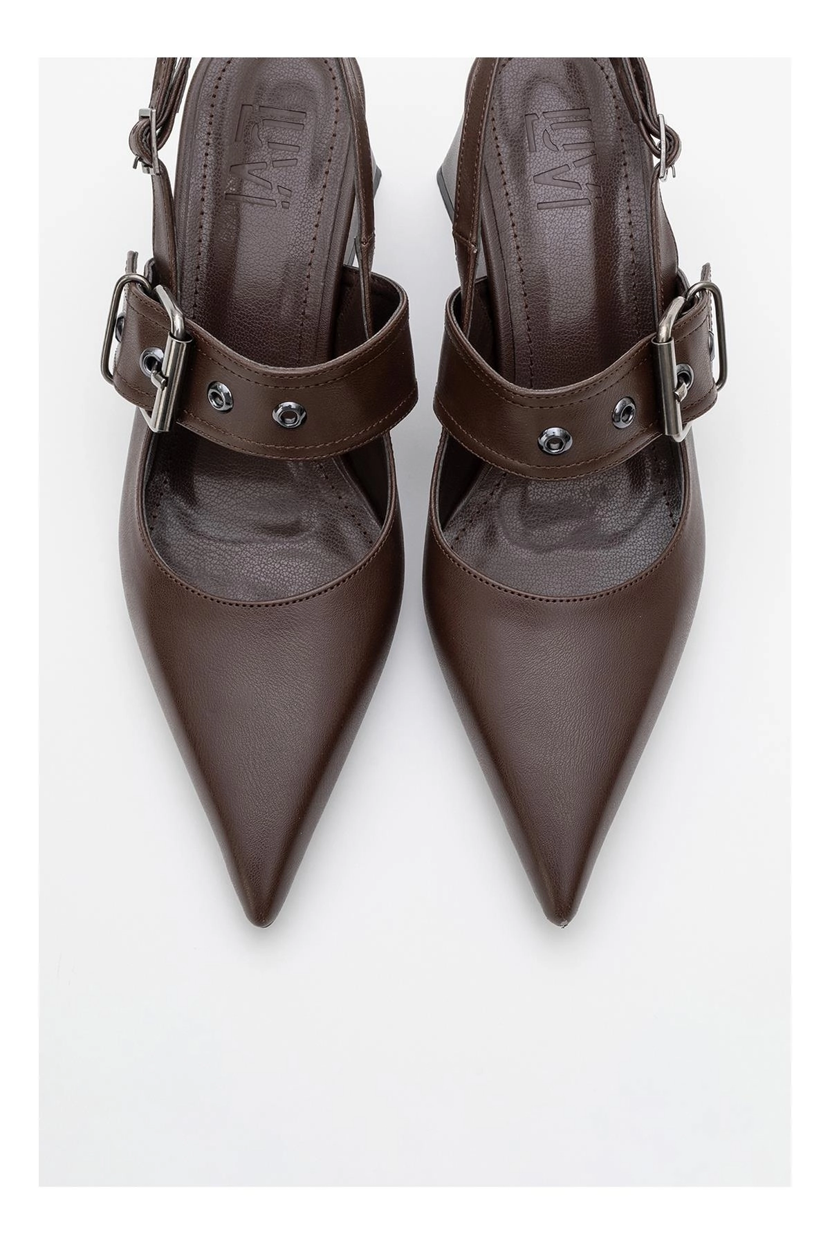 Prologue Shoes Womens Nepido Pointed Toe Block Heel Pump