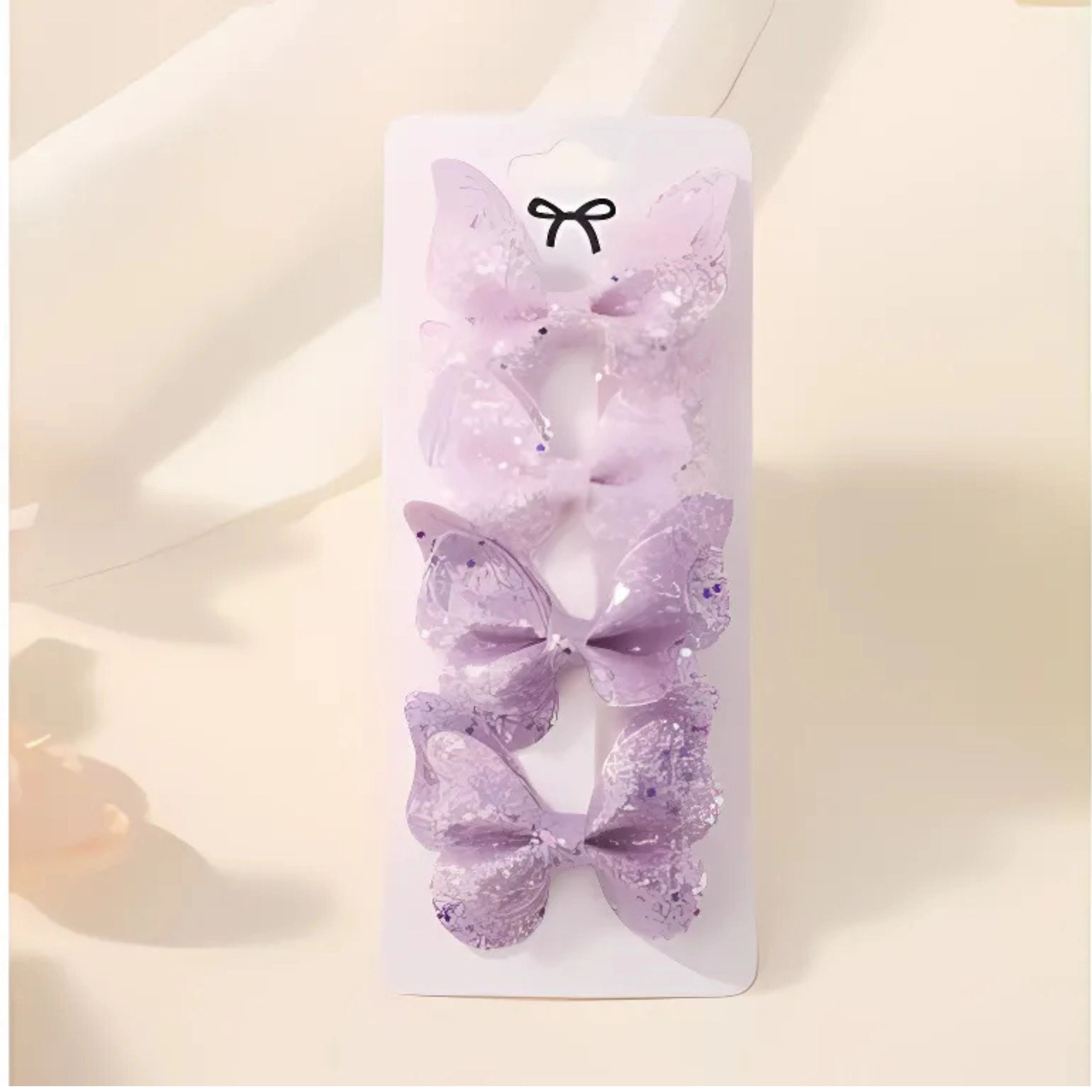 Kitcheniva 4 Pcs Children's Sequin Butterfly Hair Clips